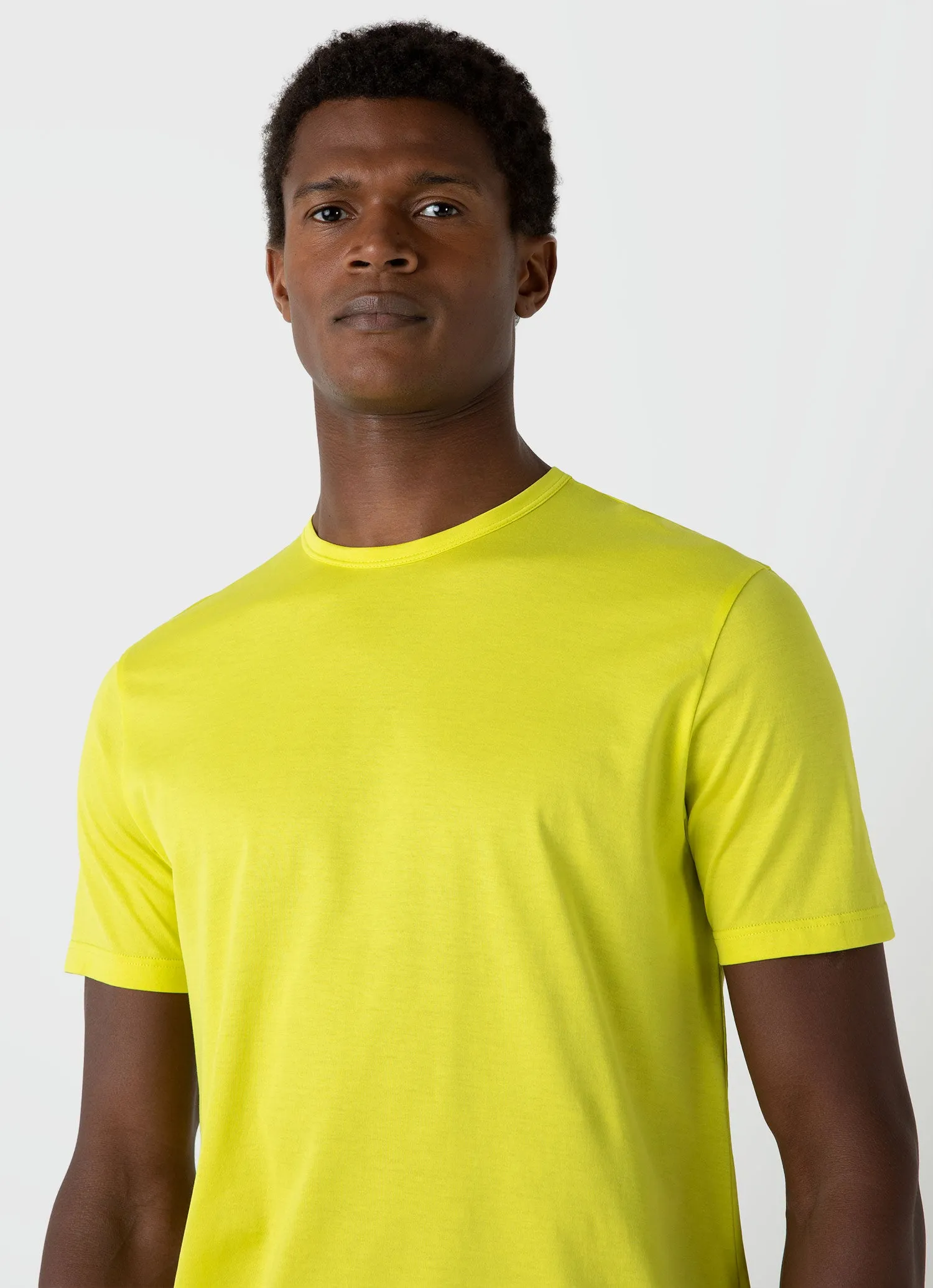 Men's Classic T-shirt in Citrus sold by Sunspel product image thumbnail 5
