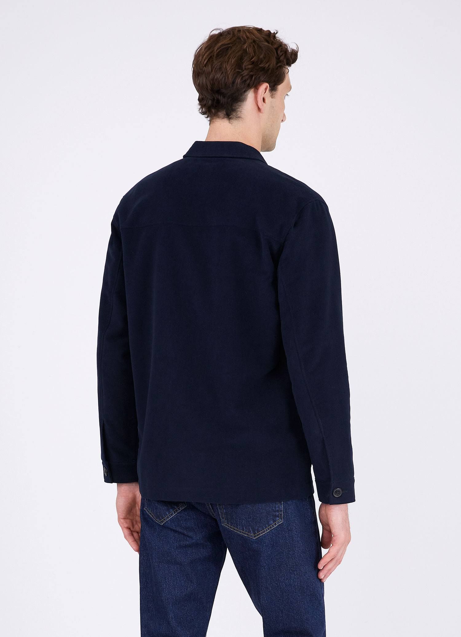 Men's Moleskin Twin Pocket Jacket in Navy sold by Sunspel product image thumbnail 4