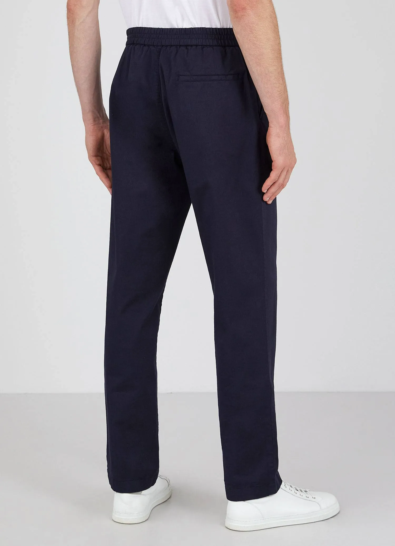 Men's Elasticated Waist Trouser in Navy sold by Sunspel product image thumbnail 4