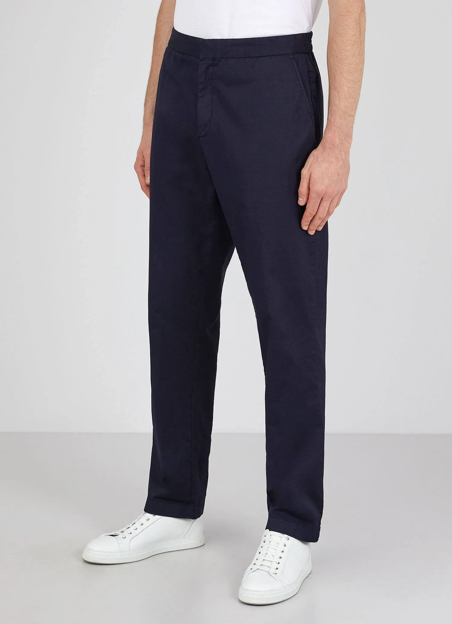 Men's Elasticated Waist Trouser in Navy sold by Sunspel product image thumbnail 2