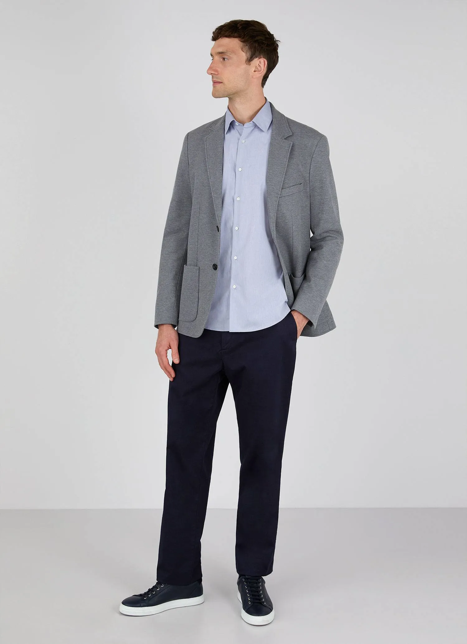 Men's Elasticated Waist Trouser in Navy sold by Sunspel product image thumbnail 3