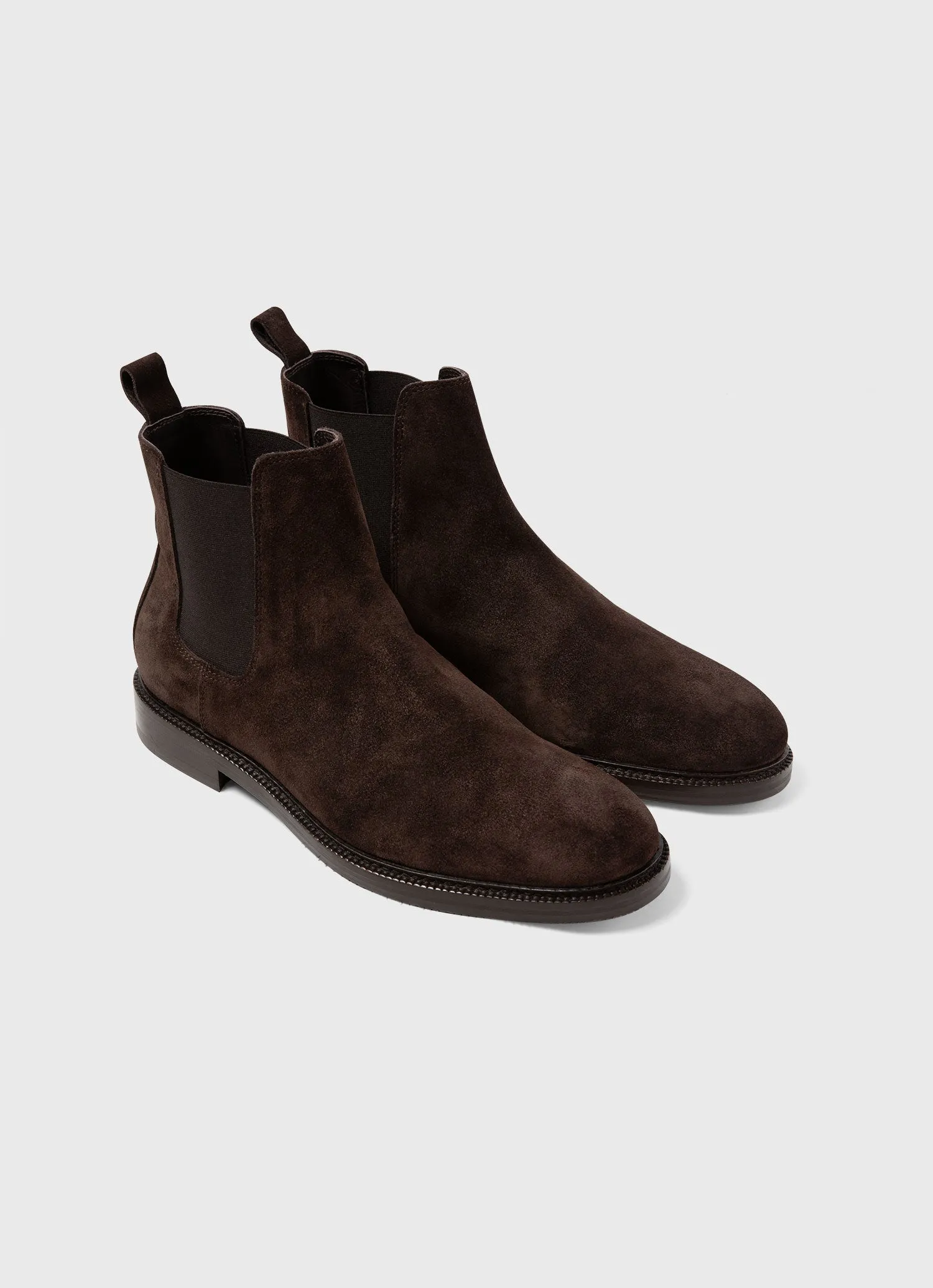 Men's Suede Chelsea Boot in Coffee sold by Sunspel product image thumbnail 3