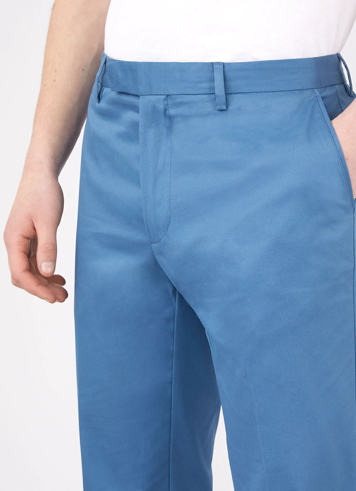 Men's Paul Weller Trouser in Petrol Blue sold by Sunspel product image thumbnail 5