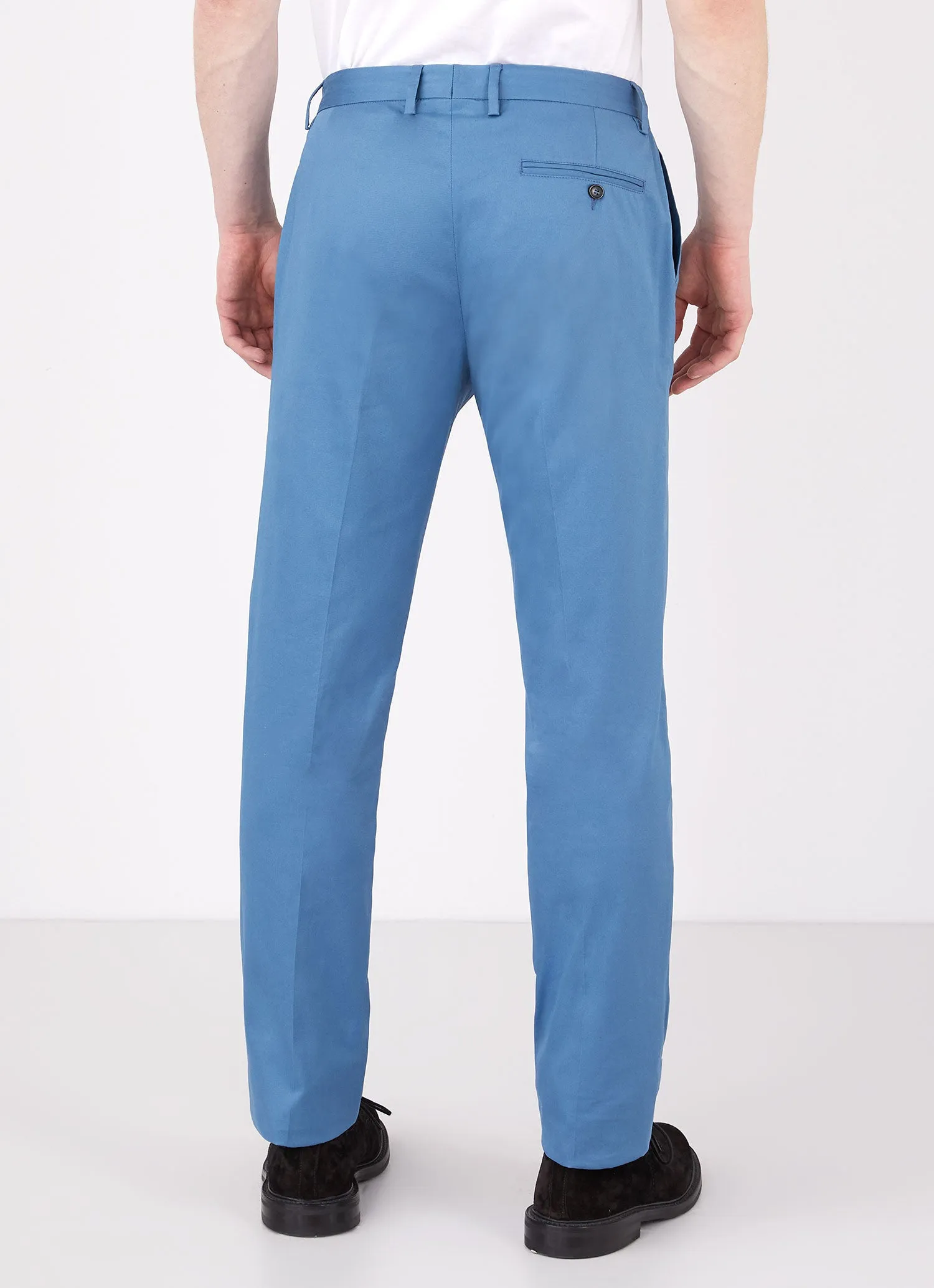 Men's Paul Weller Trouser in Petrol Blue sold by Sunspel product image thumbnail 4
