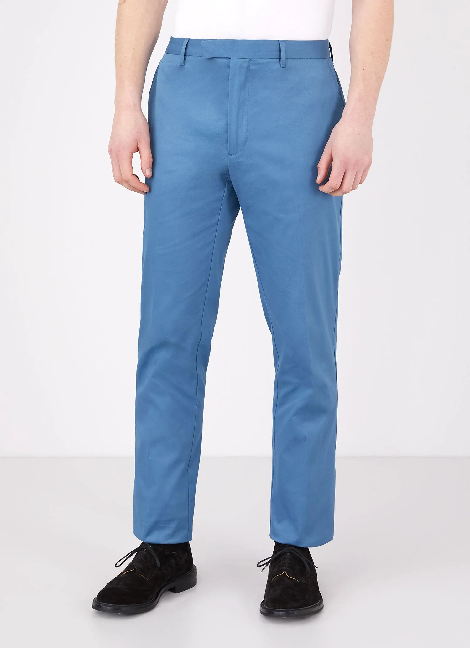 Men's Paul Weller Trouser in Petrol Blue sold by Sunspel product image thumbnail 3