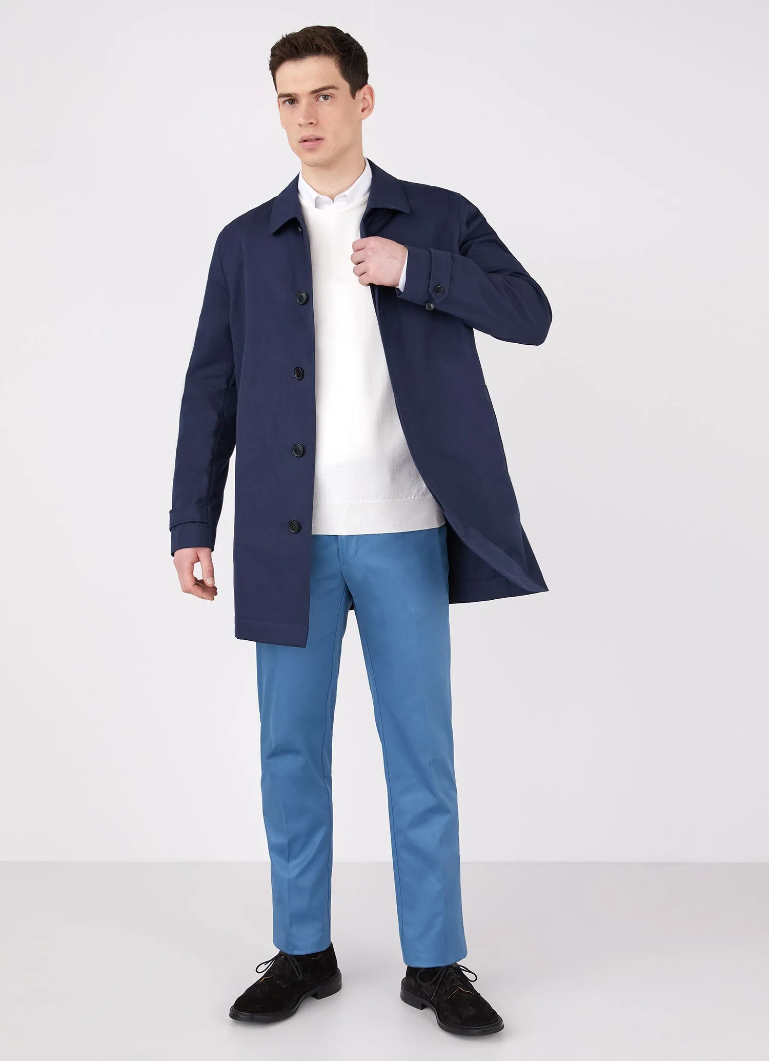 Men's Paul Weller Trouser in Petrol Blue sold by Sunspel product image thumbnail 2