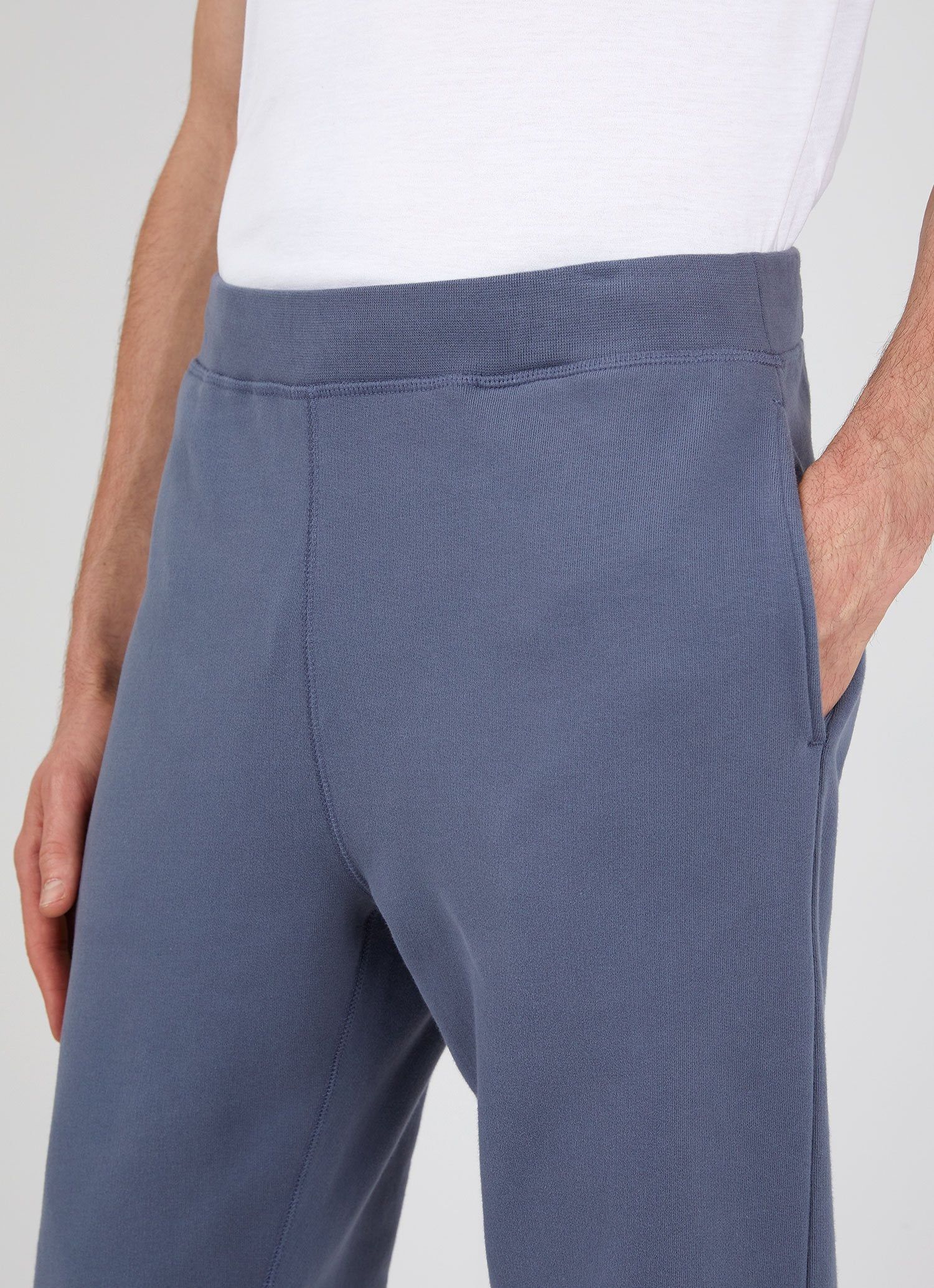 Men's Loopback Sweatpants in Blue Slate sold by Sunspel product image thumbnail 5