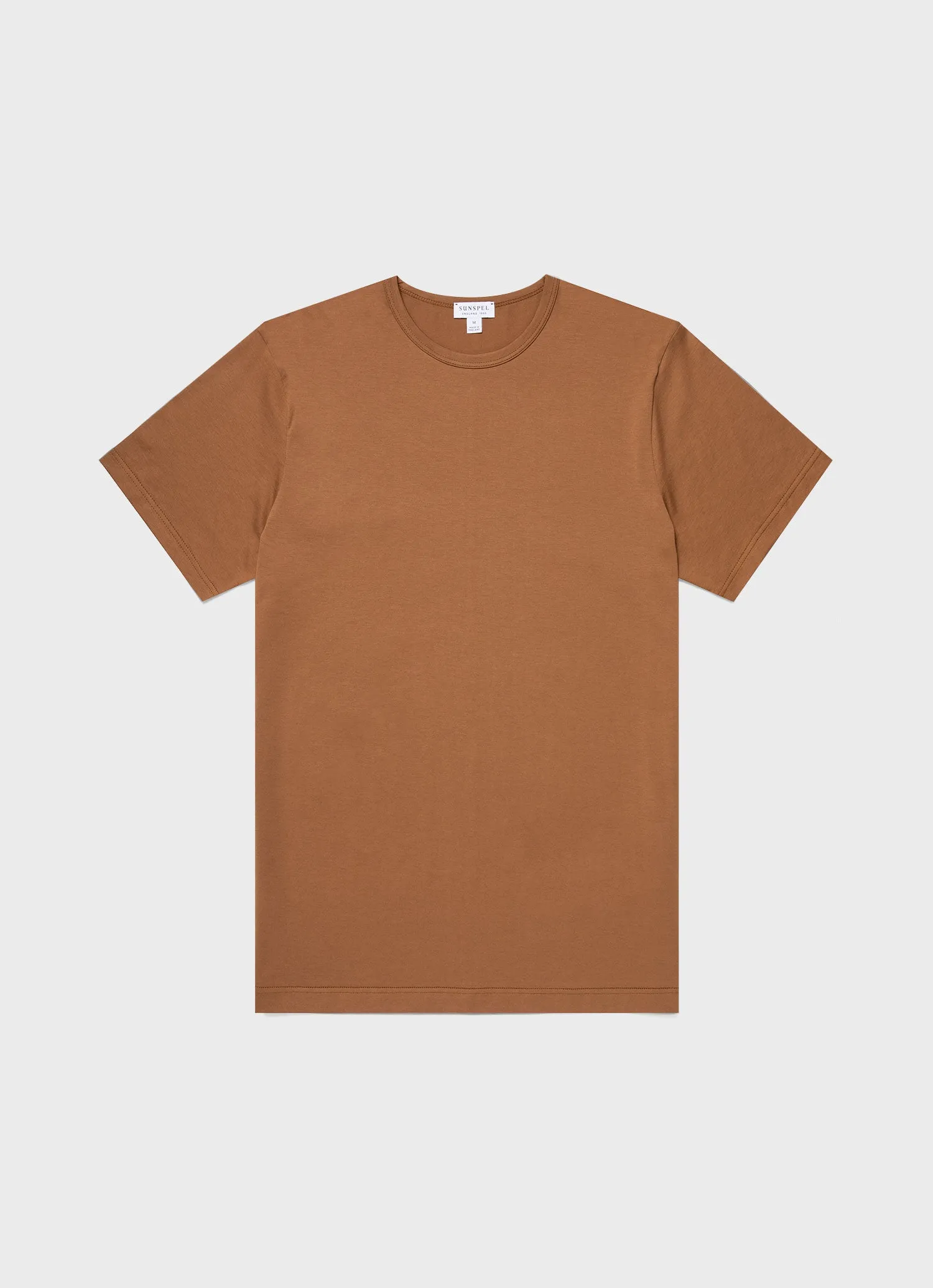 Men's Classic T-shirt in Dark Camel sold by Sunspel