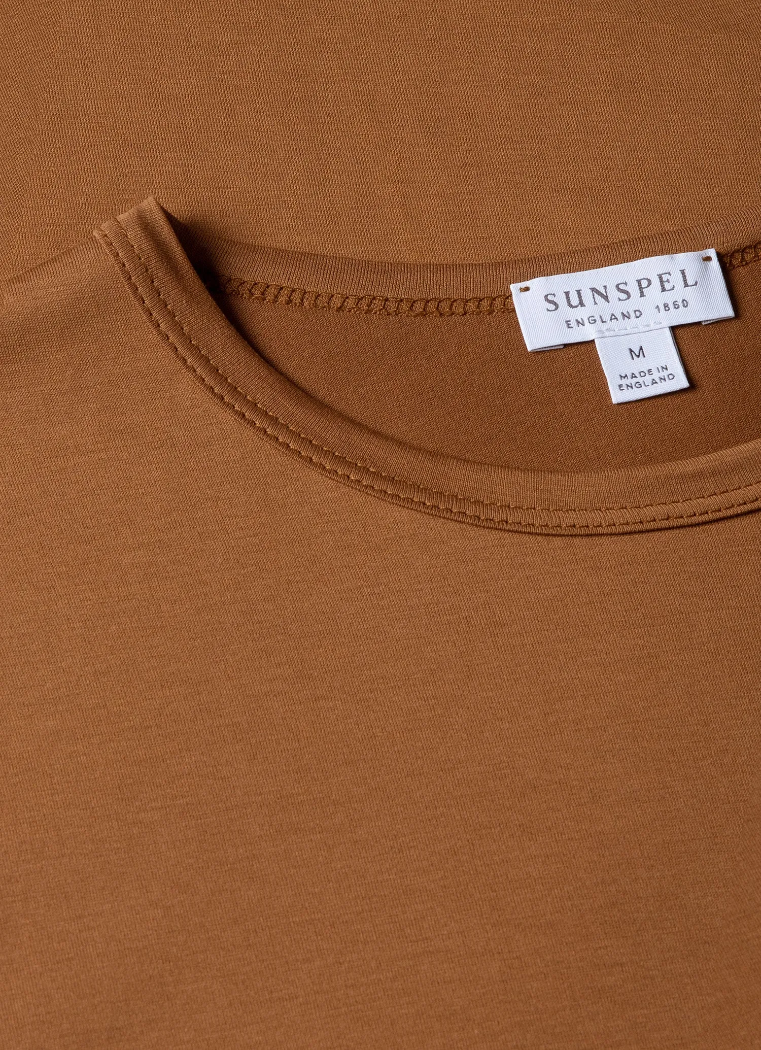 Men's Classic T-shirt in Dark Camel sold by Sunspel product image thumbnail 4