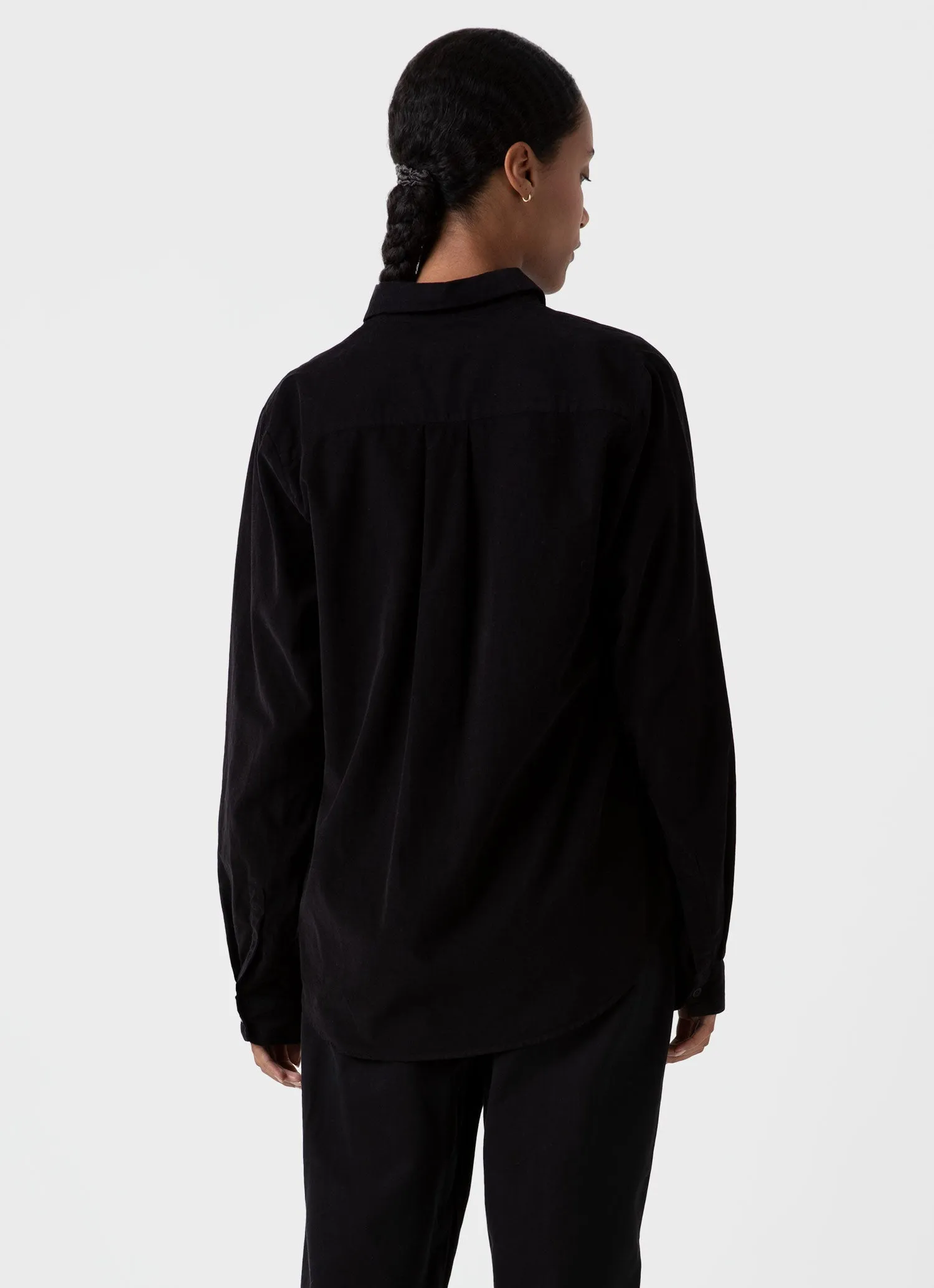 Women's Corduroy Shirt in Black sold by Sunspel product image thumbnail 4