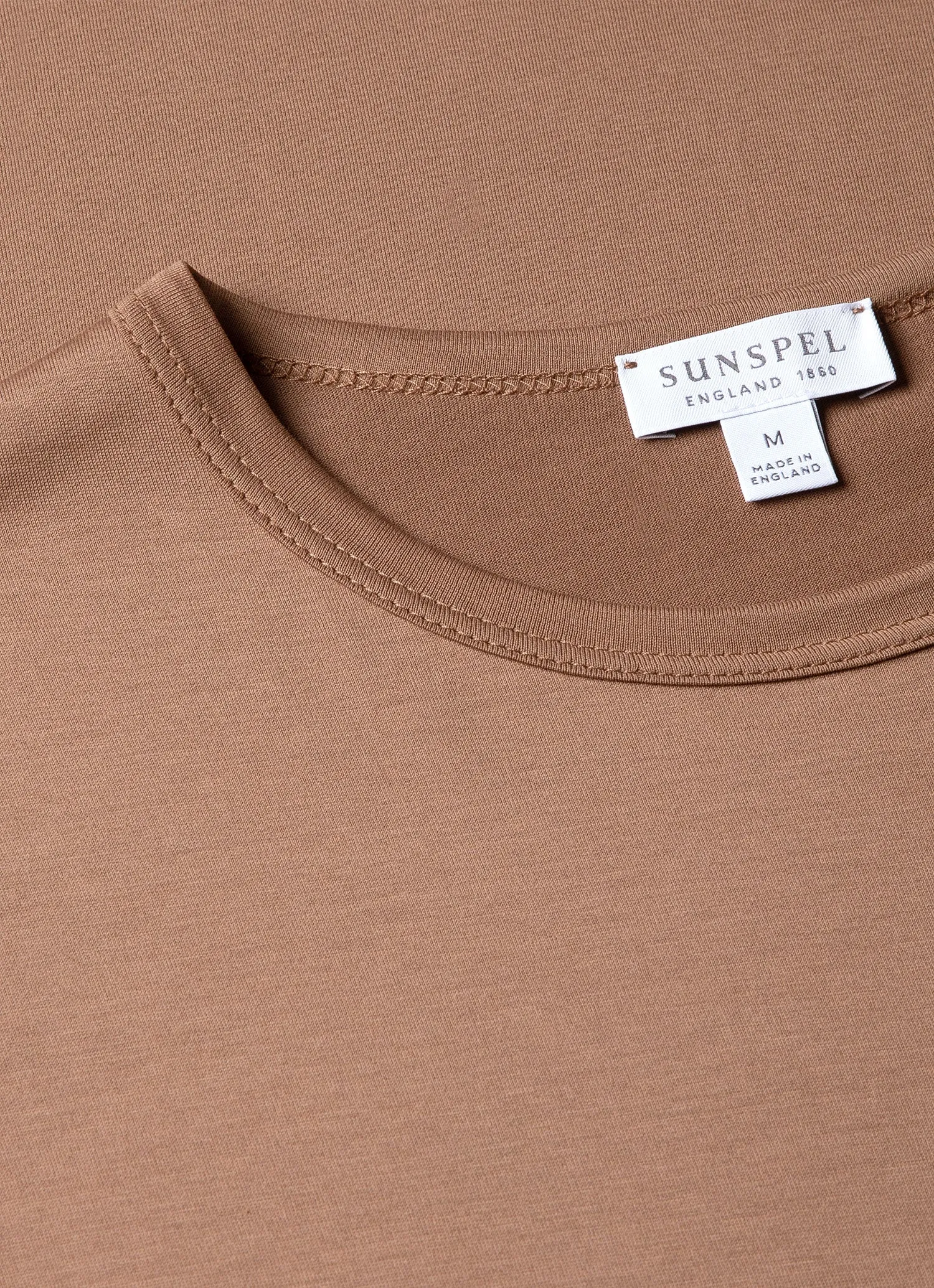 Men's Classic T-shirt in Dark Sand sold by Sunspel product image thumbnail 4