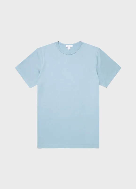 Men's Classic T-shirt in Storm Blue sold by Sunspel
