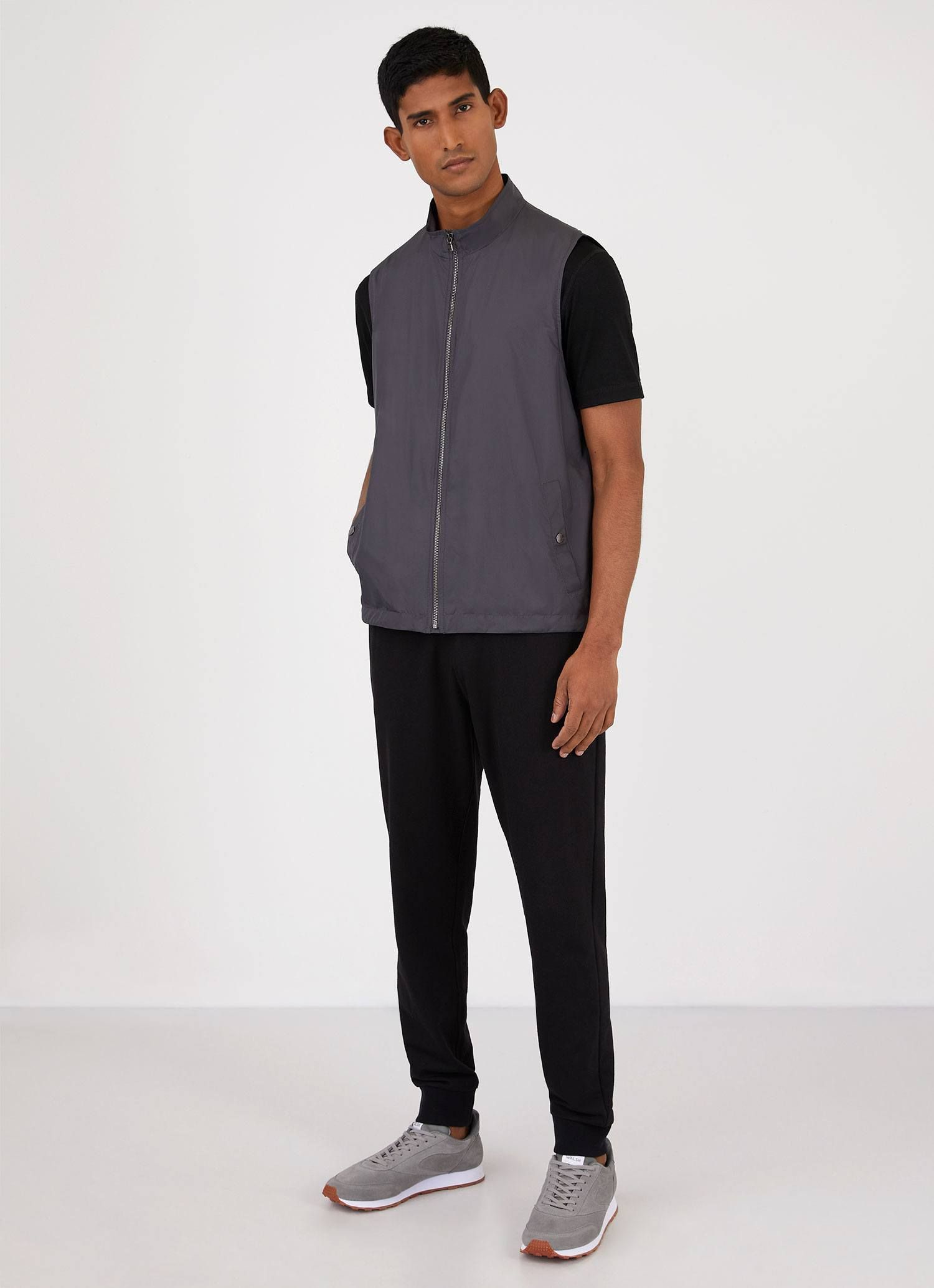 Men's Active Gilet in Charcoal sold by Sunspel product image thumbnail 3