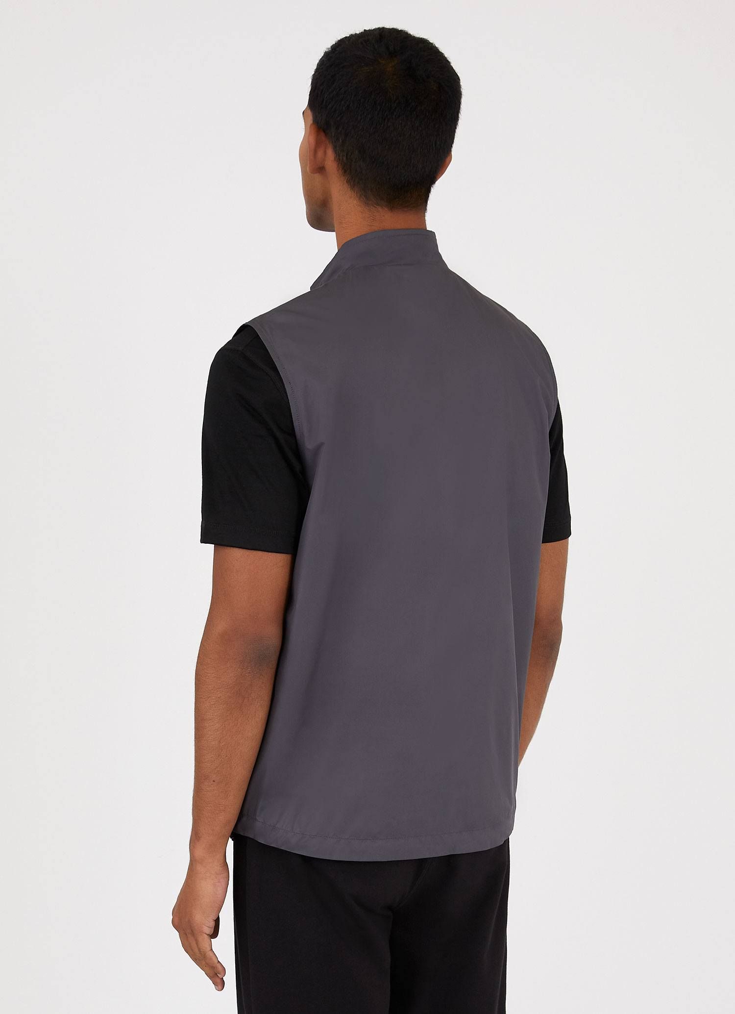 Men's Active Gilet in Charcoal sold by Sunspel product image thumbnail 4