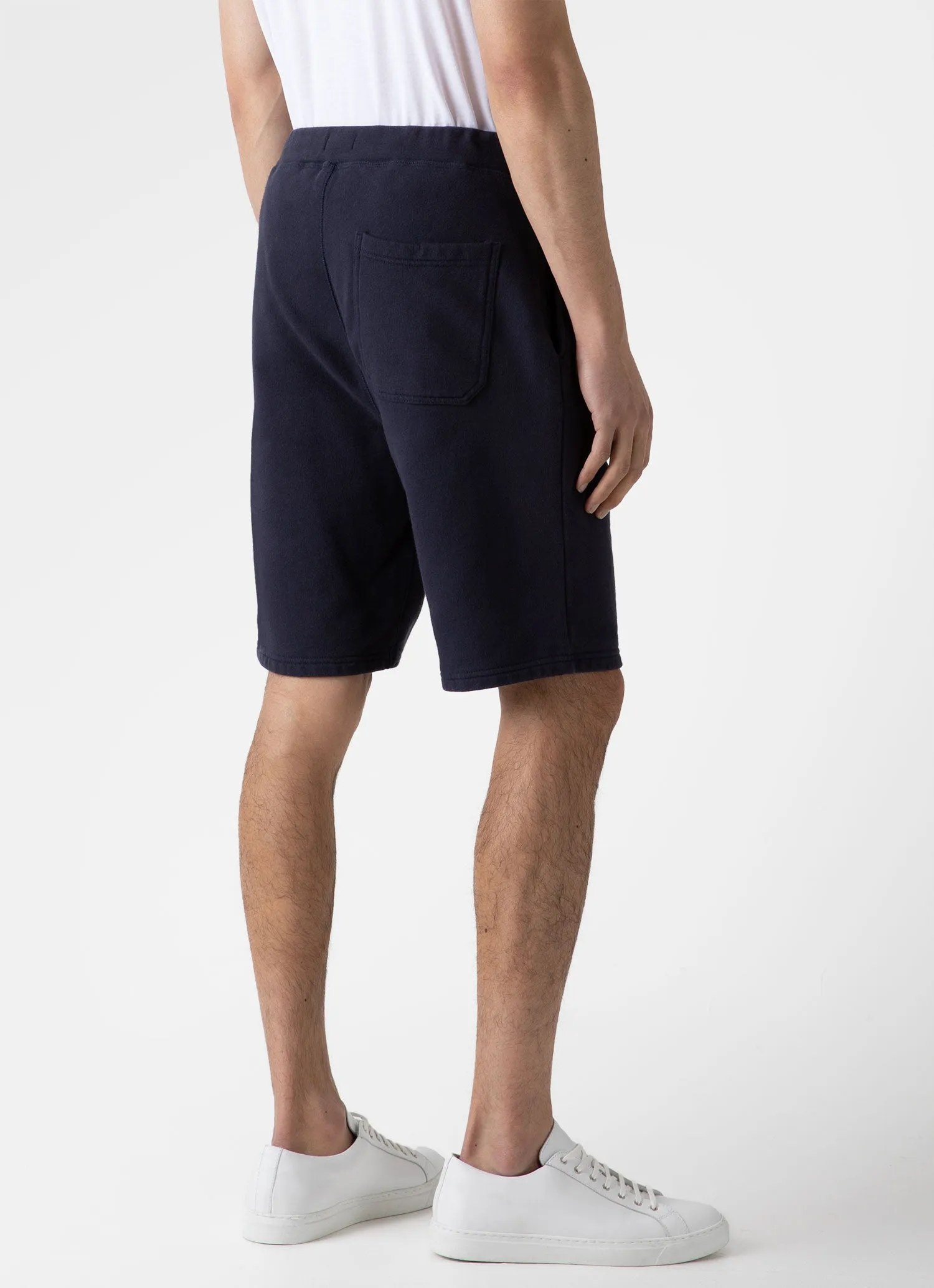 Men's Loopback Shorts in Navy sold by Sunspel product image thumbnail 5
