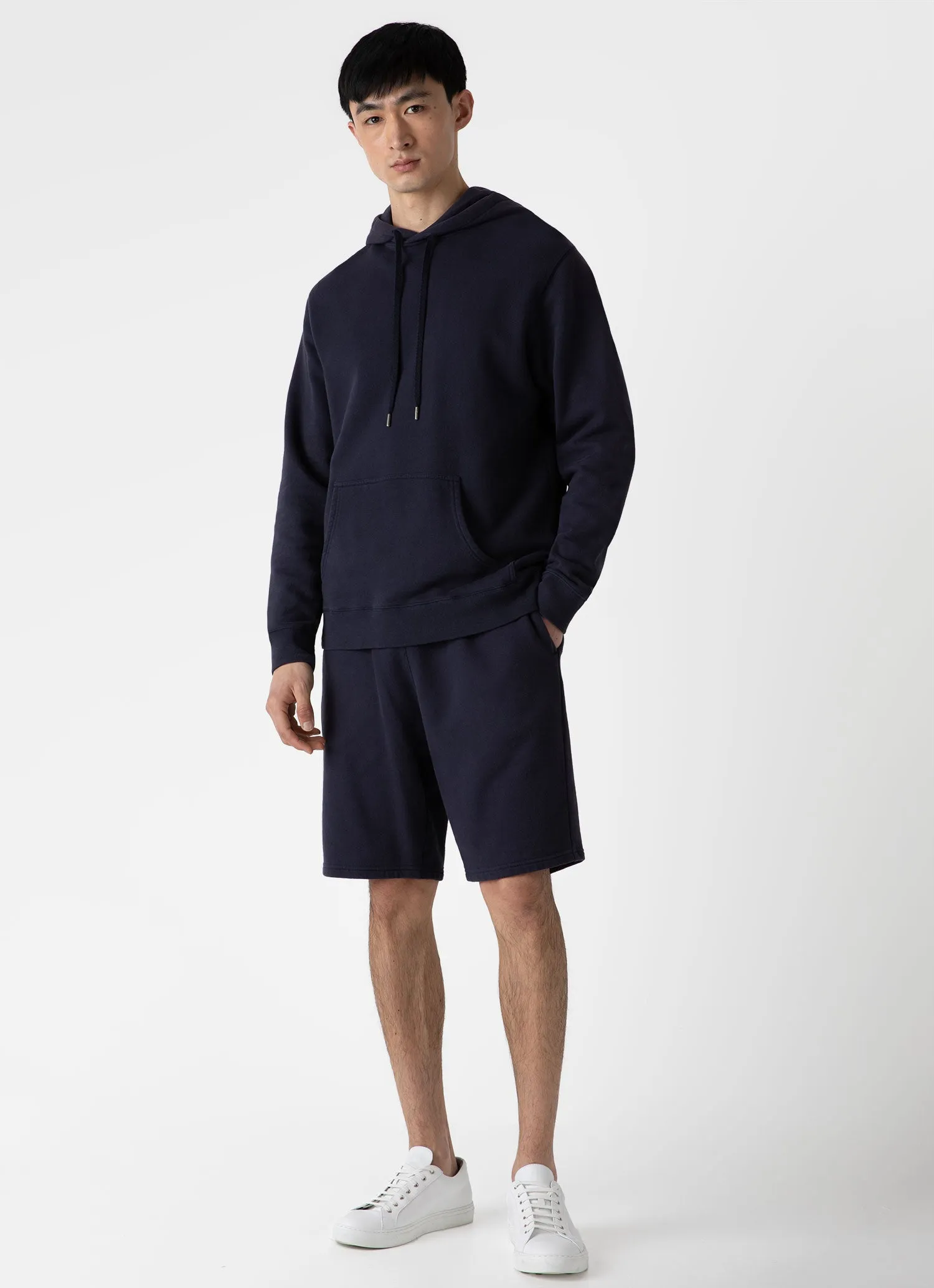 Men's Loopback Shorts in Navy sold by Sunspel product image thumbnail 2