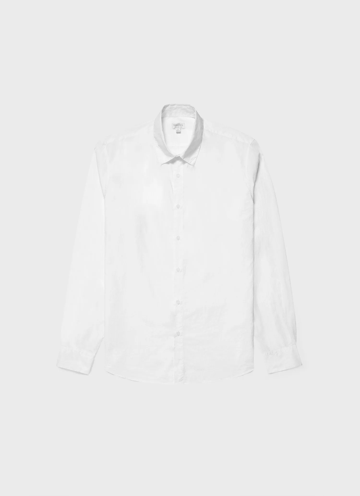 Men's Lightweight Poplin Shirt in White sold by Sunspel