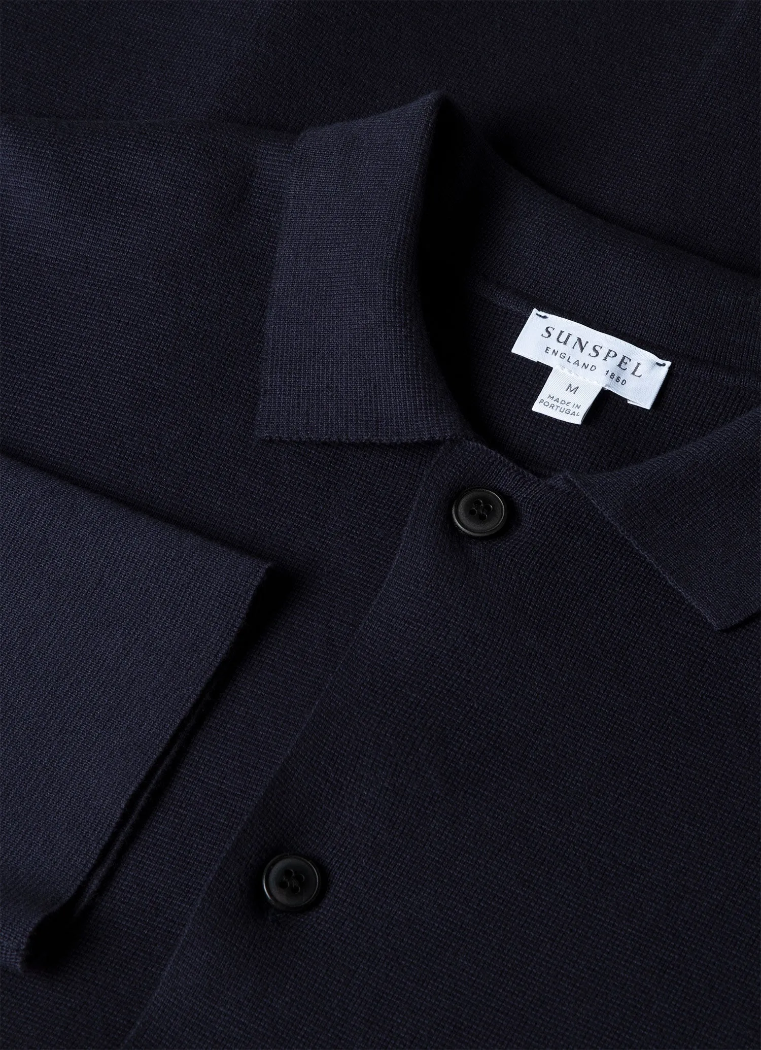 Men's Milano Knit Jacket in Navy sold by Sunspel product image thumbnail 4