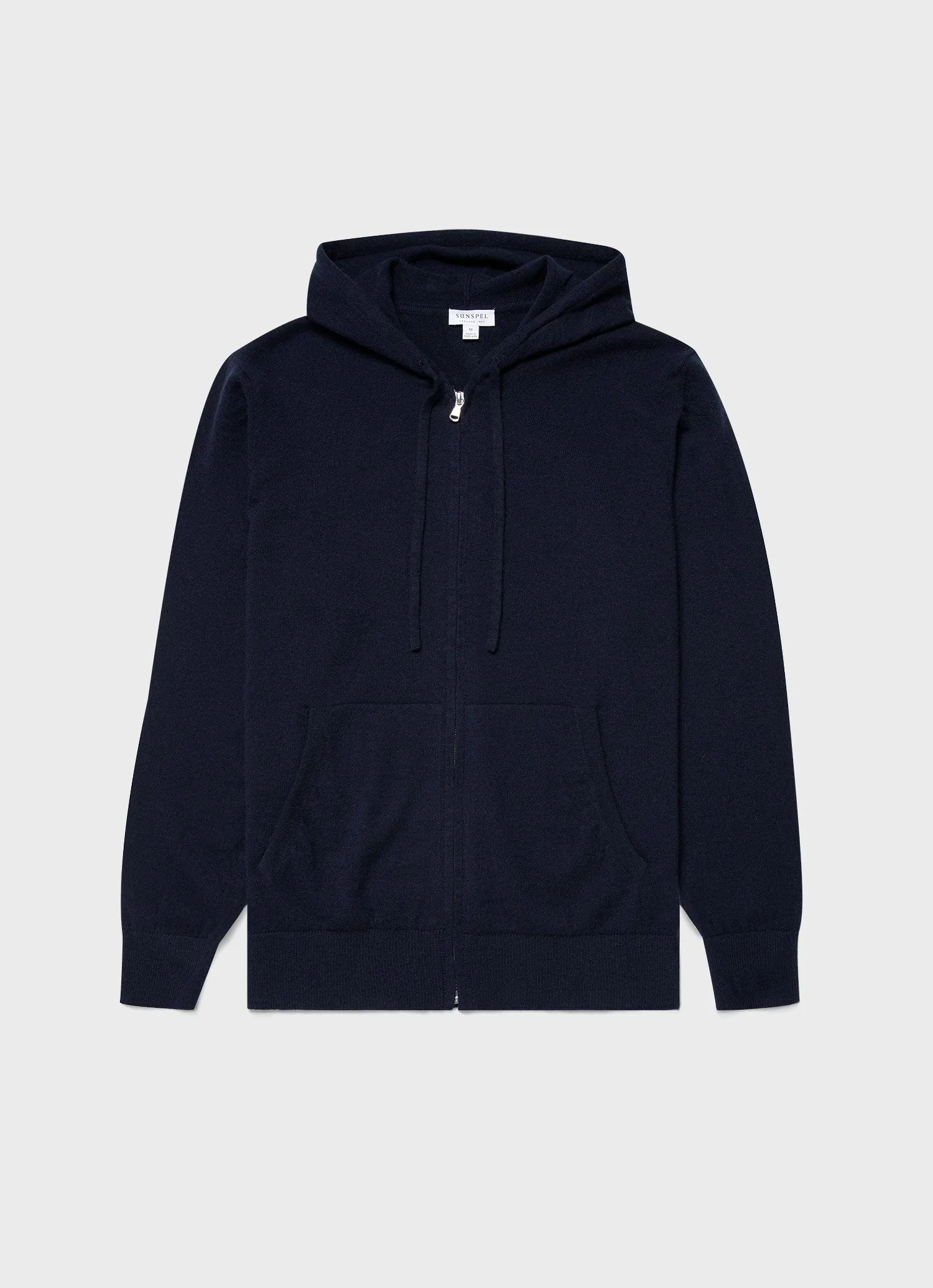 Men's Cashmere Zip Hoodie in Navy sold by Sunspel