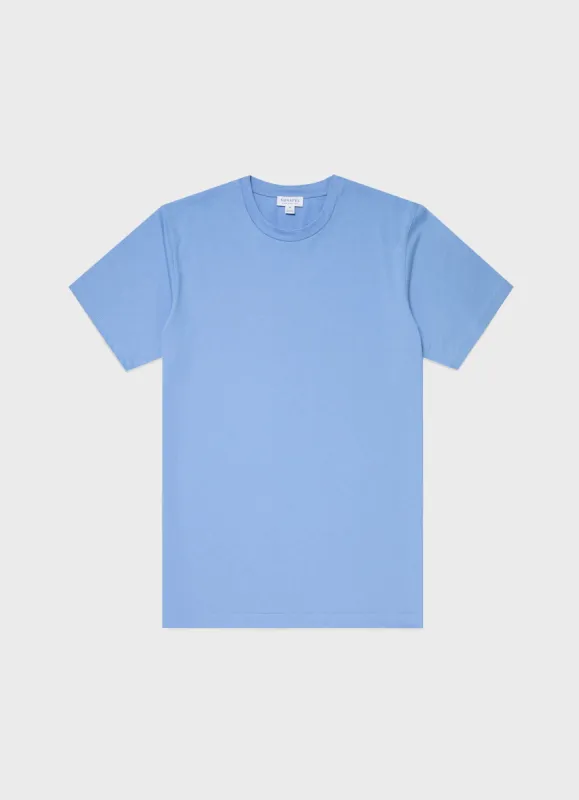Men's Riviera T‑shirt in Cool Blue sold by Sunspel