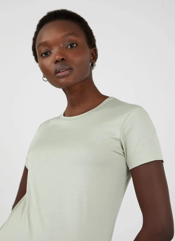 Women's Classic T-shirt in Pistachio made by Sunspel