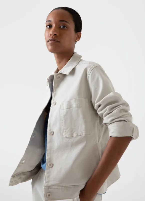 Women's Chore Jacket in Chalk sold by Sunspel