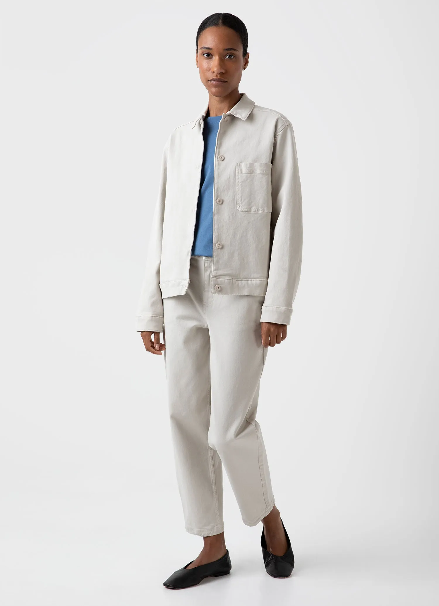 Women's Chore Jacket in Chalk sold by Sunspel product image thumbnail 2