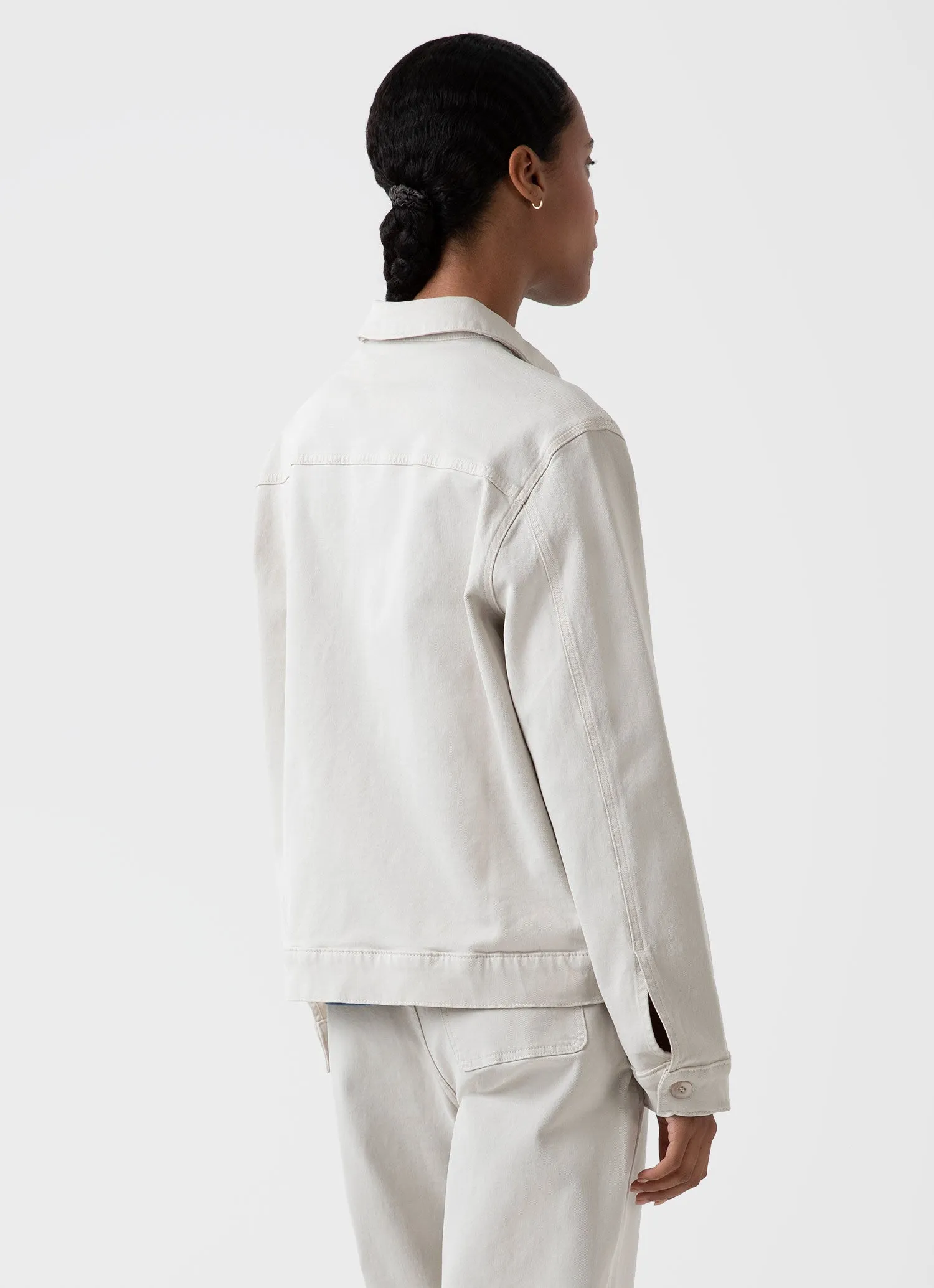 Women's Chore Jacket in Chalk sold by Sunspel product image thumbnail 4