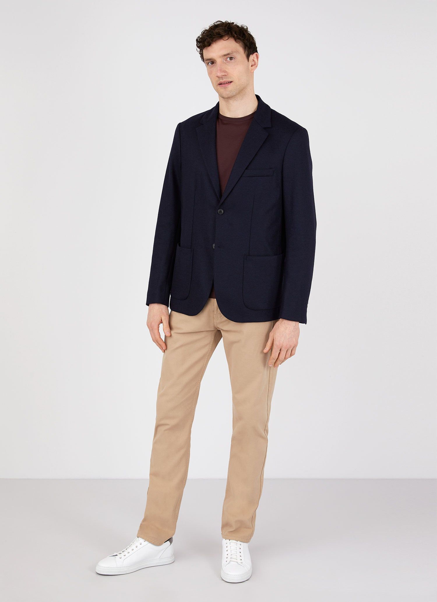 Men's Wool Blazer in Navy sold by Sunspel product image thumbnail 3