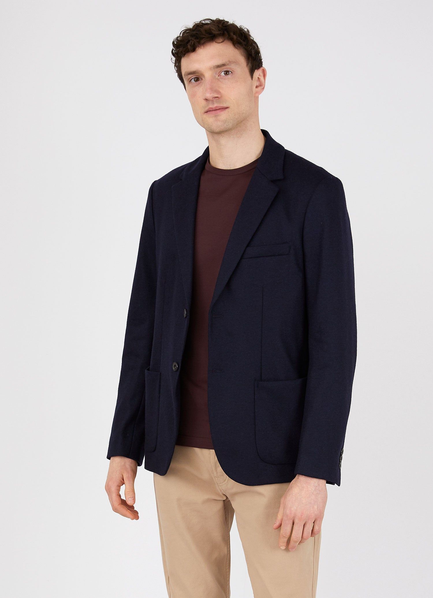 Men's Wool Blazer in Navy sold by Sunspel product image thumbnail 2