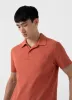 Men's Riviera Polo Shirt in Burnt Sienna sold by Sunspel
