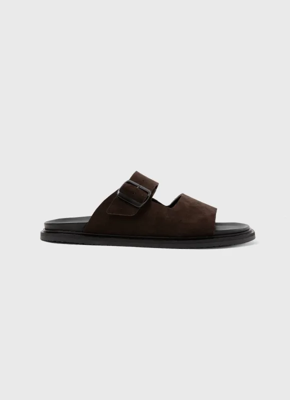 Men's Buckle Slider in Brown sold by Sunspel