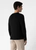 Men's Sea Island Cotton Crew Neck Jumper in Black sold by Sunspel
