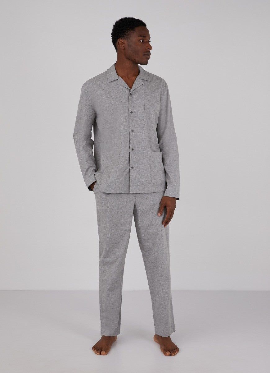 Men's Pyjama Trouser in Mid Grey Melange sold by Sunspel product image thumbnail 3