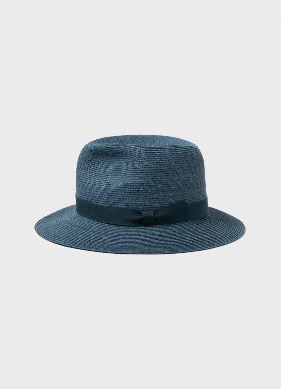Men's Kijima Takayuki Paper Hat in Bluestone sold by Sunspel