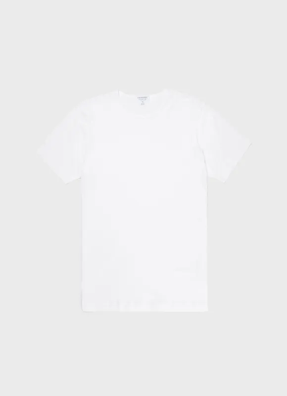 Men's Superfine Underwear T-shirt in White sold by Sunspel