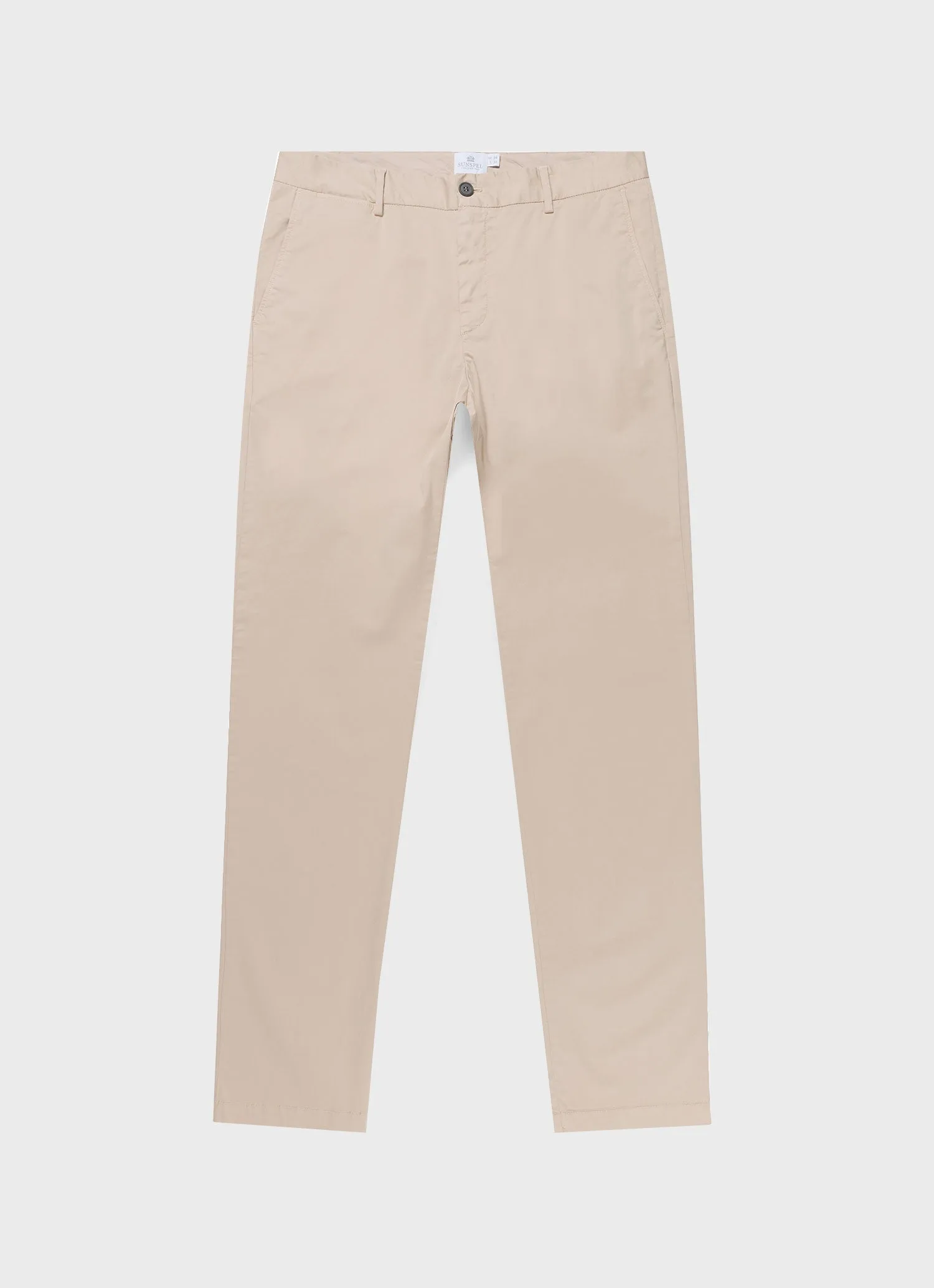 Men's Slim Fit Chino in Light Stone sold by Sunspel
