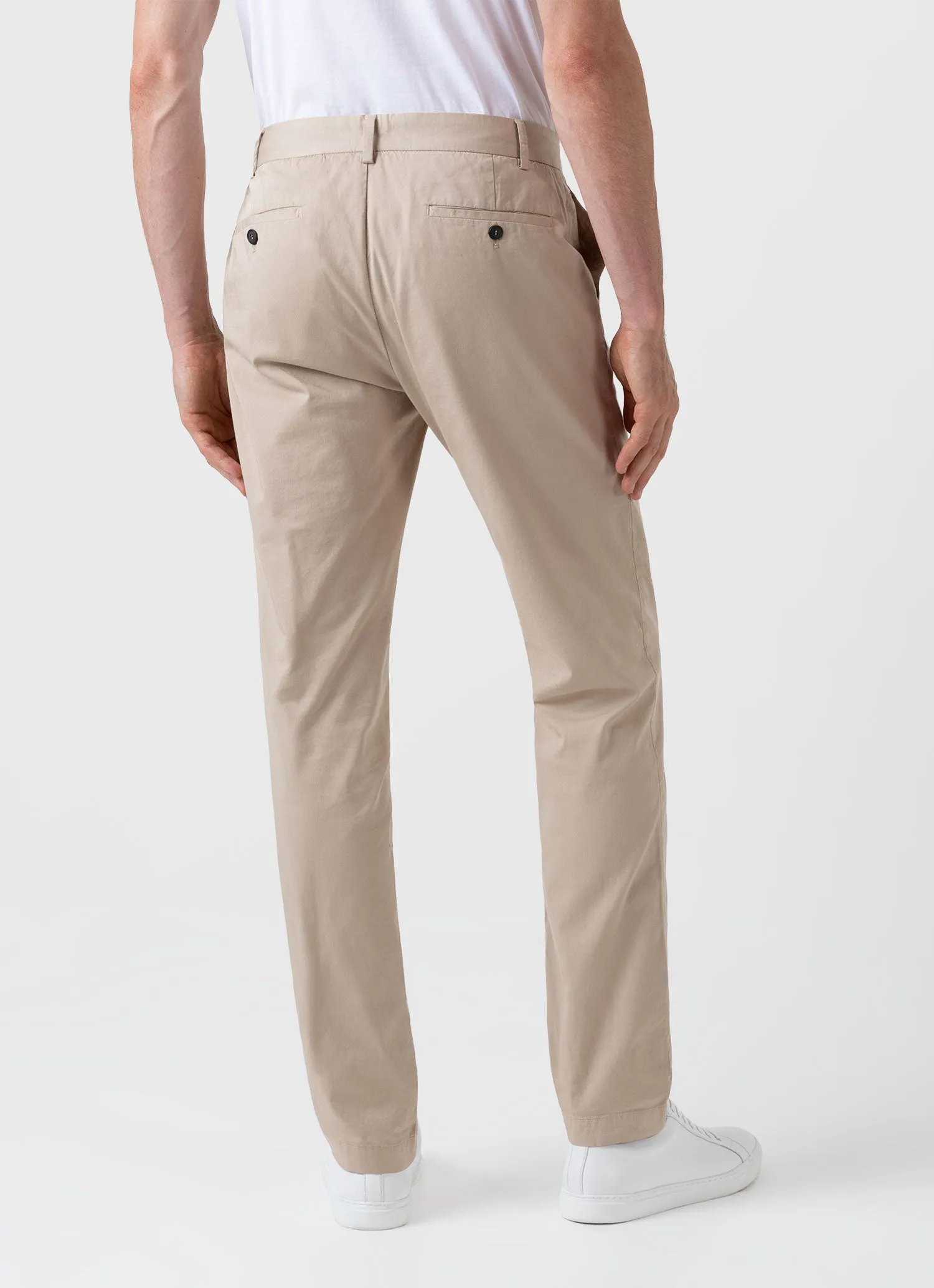 Men's Slim Fit Chino in Light Stone sold by Sunspel product image thumbnail 5