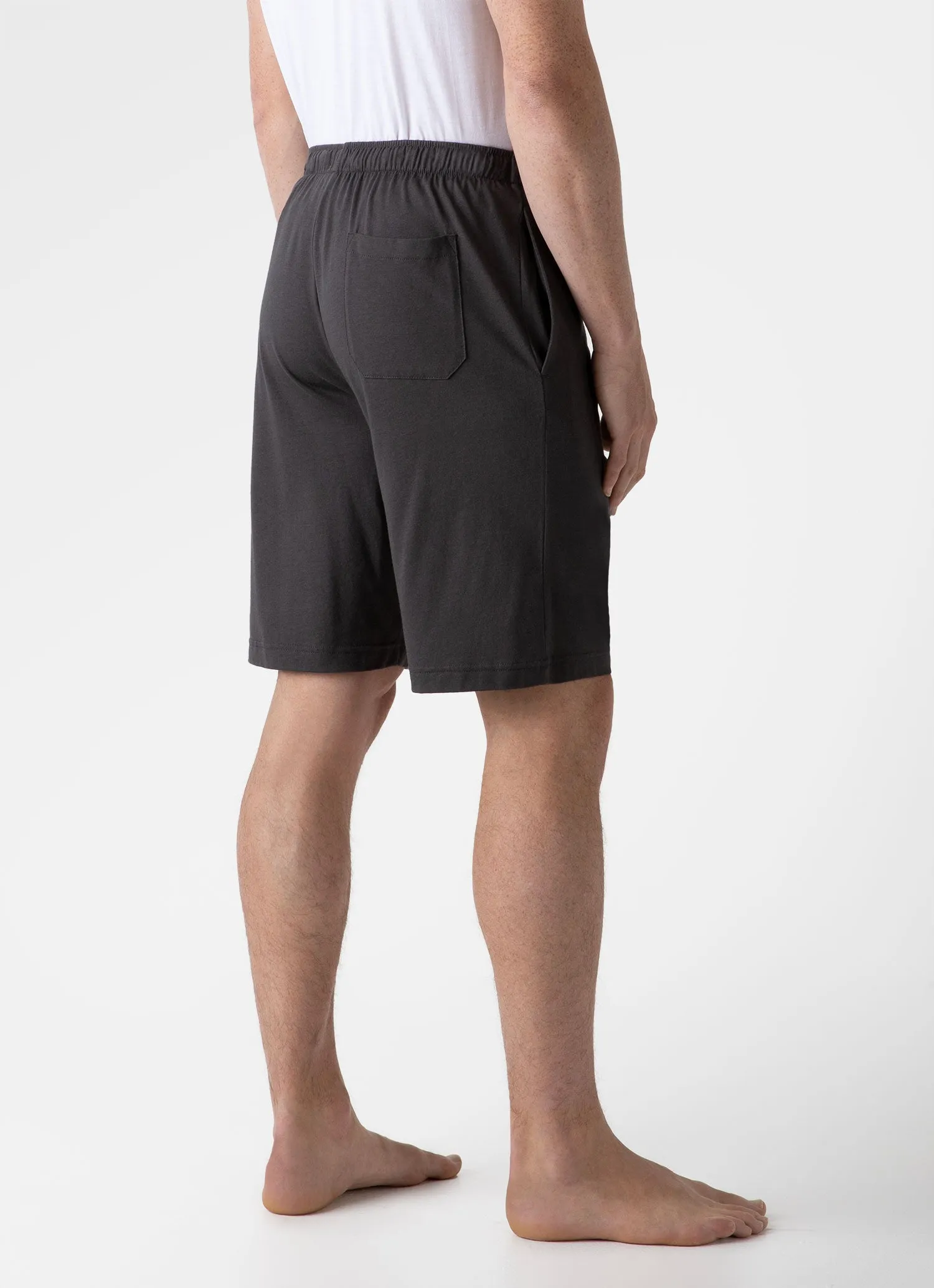 Men's Cotton Modal Lounge Shorts in Charcoal sold by Sunspel product image thumbnail 4
