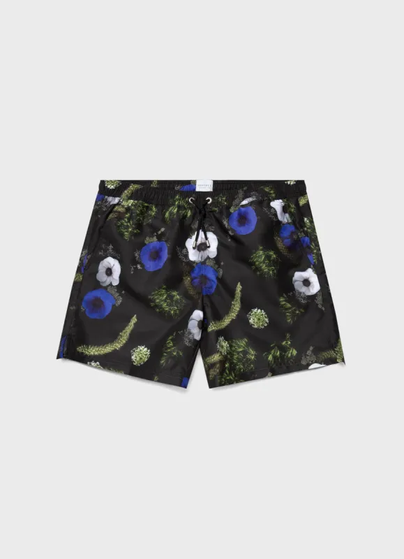 Men's Charlotte Gosch Swim Shorts in Sea Moss made by Sunspel