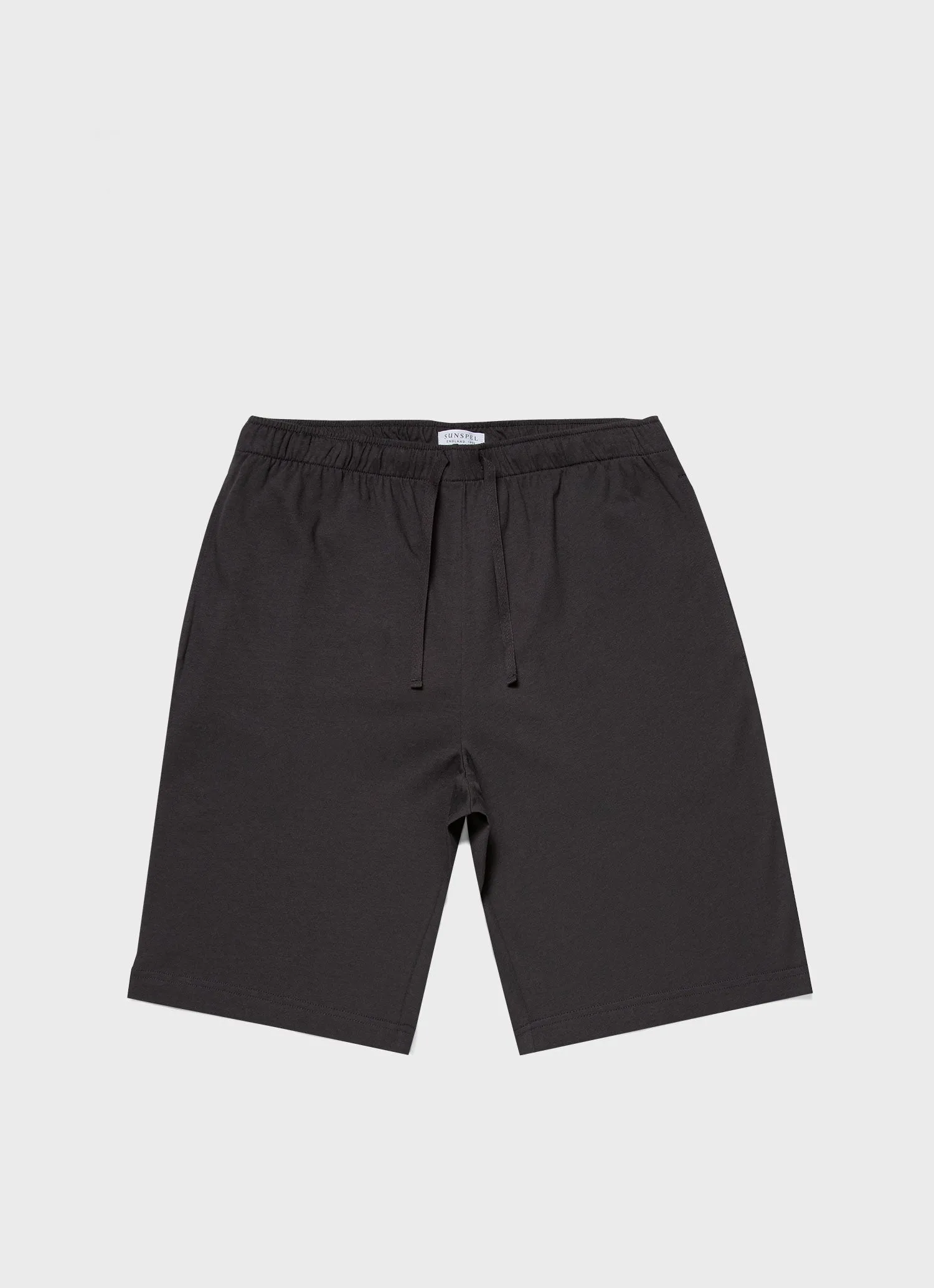 Men's Cotton Modal Lounge Shorts in Charcoal sold by Sunspel
