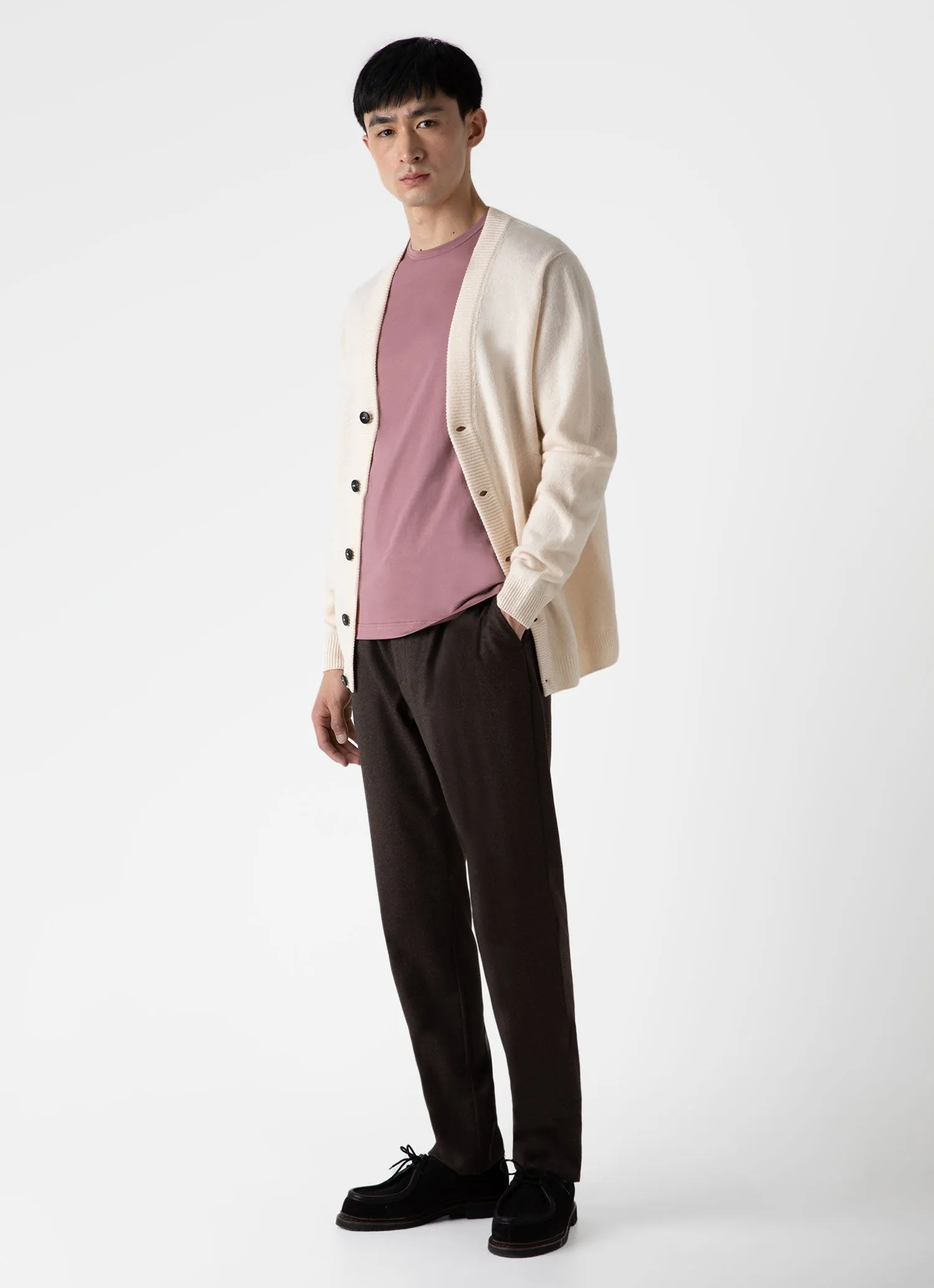 Men's Classic T-shirt in Vintage Pink sold by Sunspel product image thumbnail 3