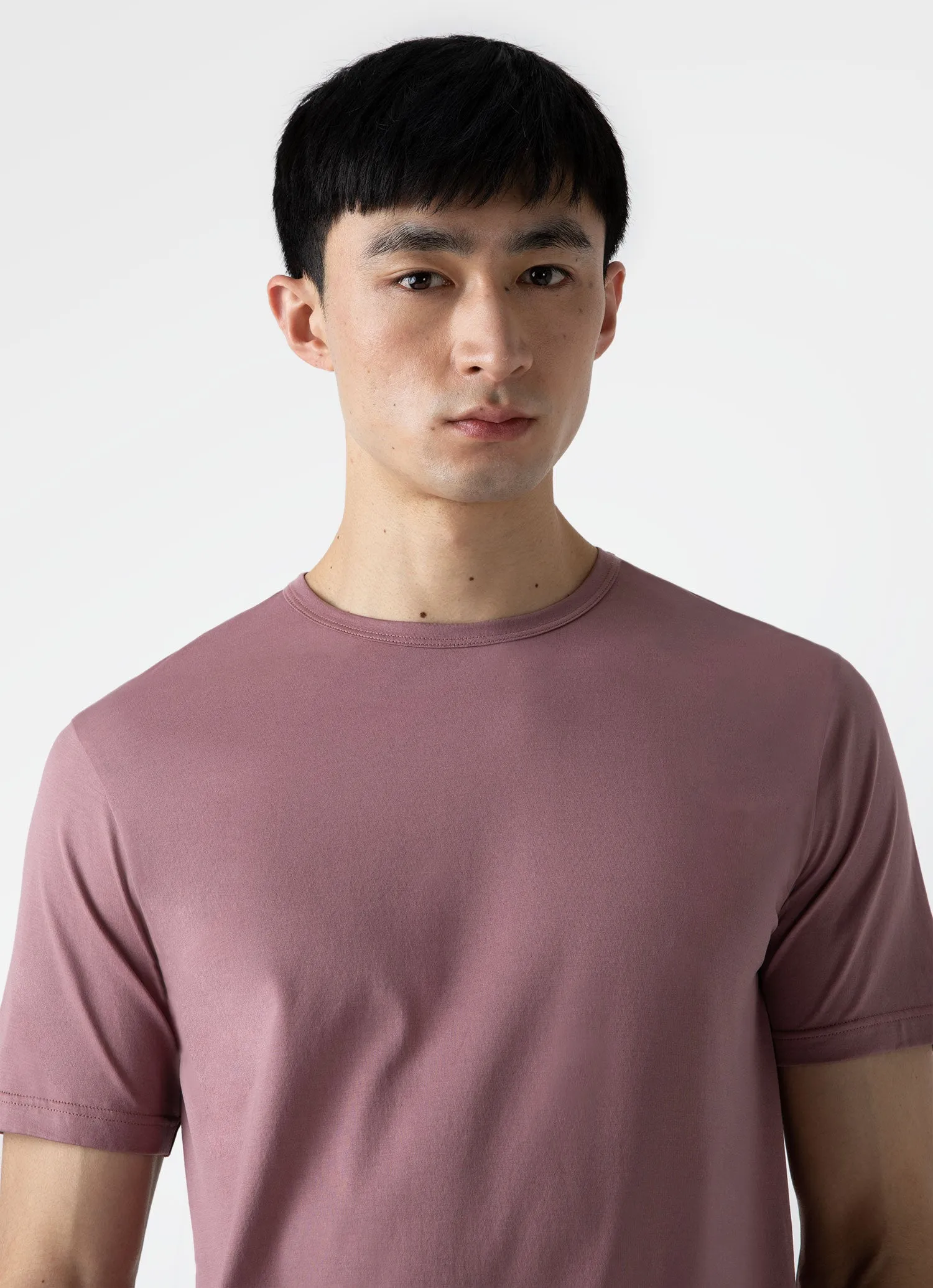 Men's Classic T-shirt in Vintage Pink sold by Sunspel product image thumbnail 5
