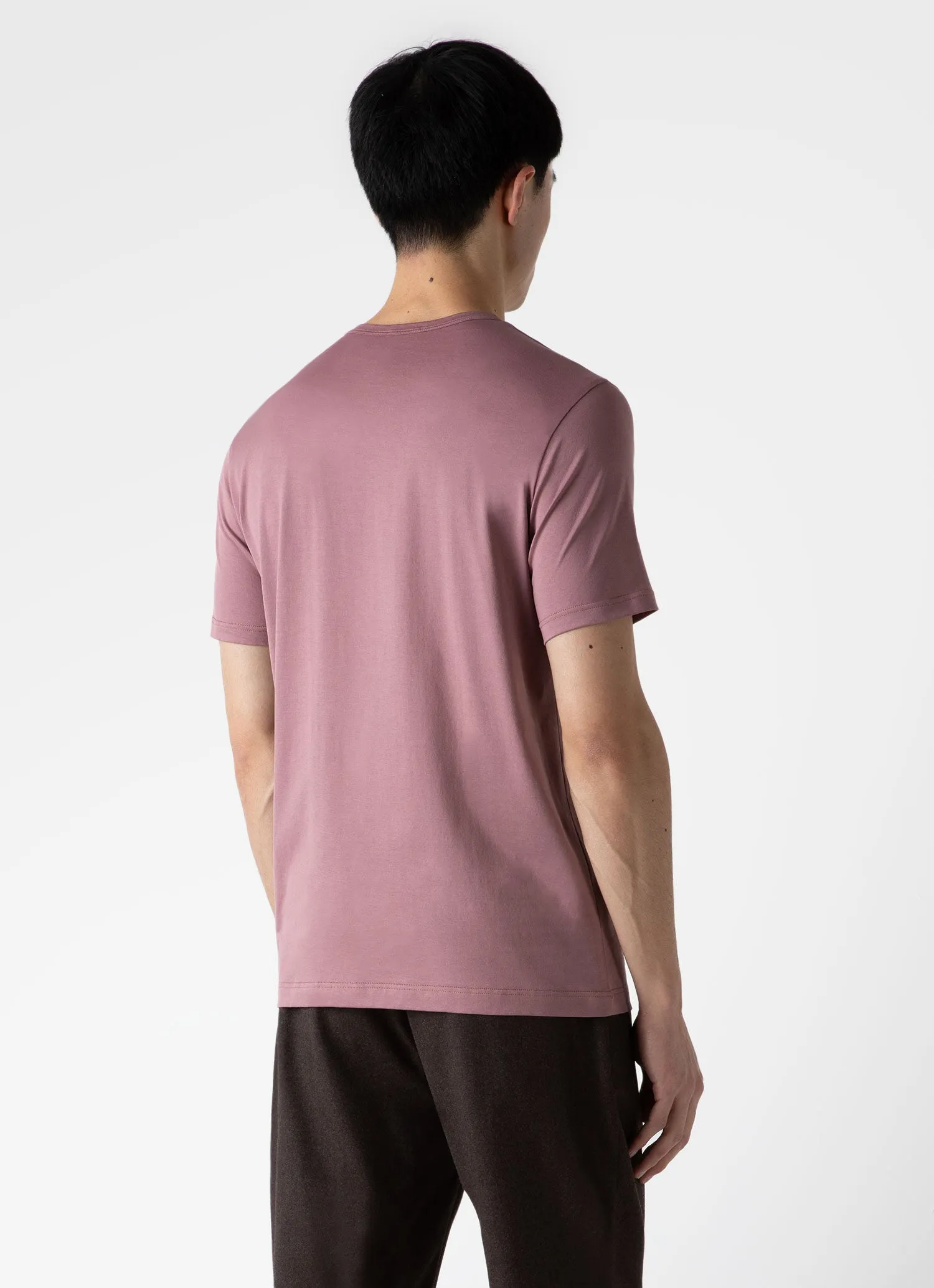 Men's Classic T-shirt in Vintage Pink sold by Sunspel product image thumbnail 4