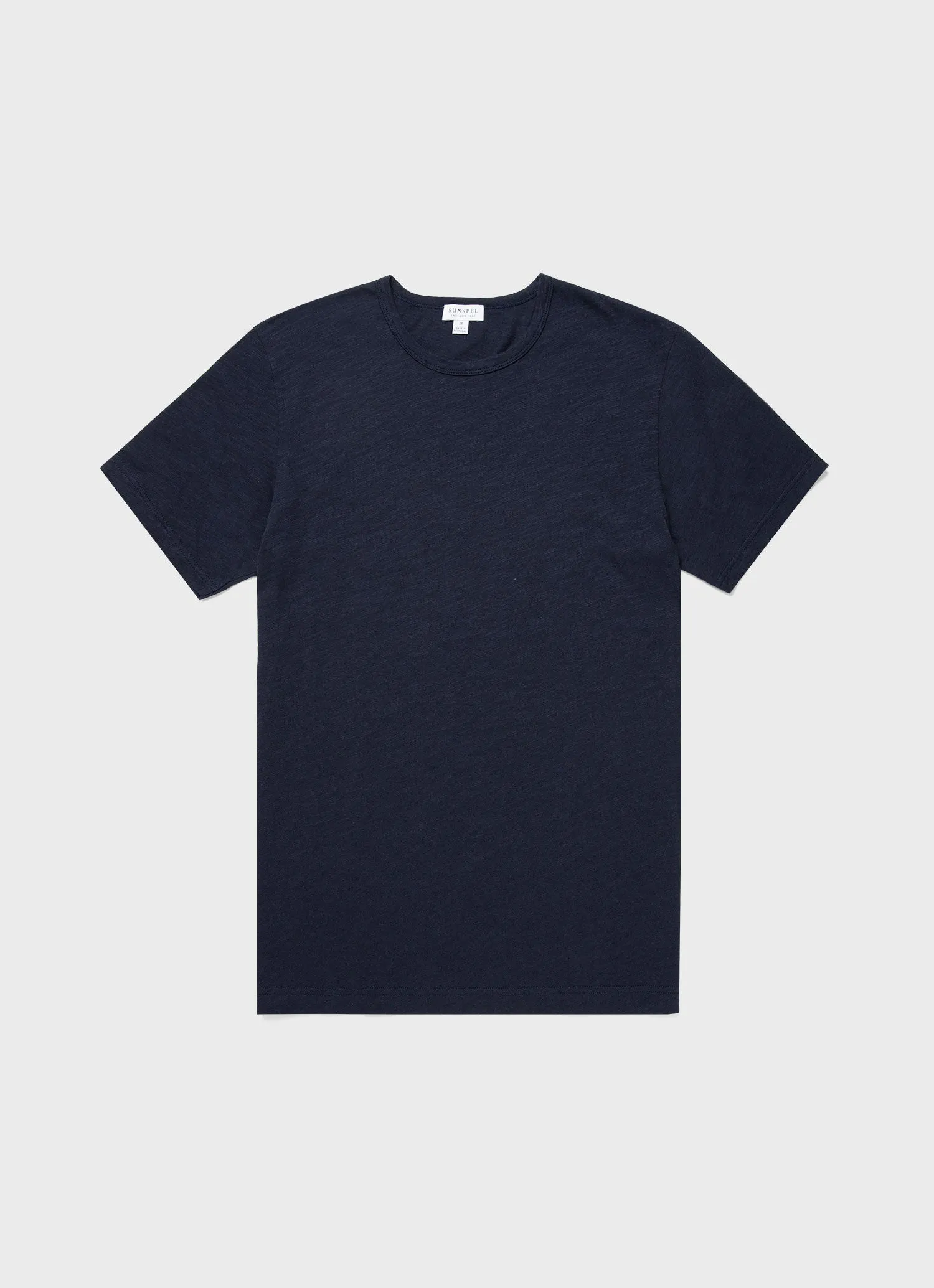 Men's Cotton Linen T-shirt in Navy sold by Sunspel