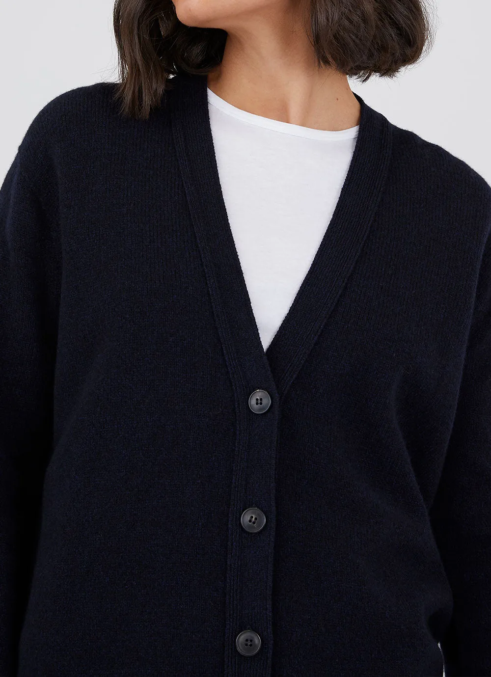 Women's Lambswool Cardigan in Black sold by Sunspel product image thumbnail 4