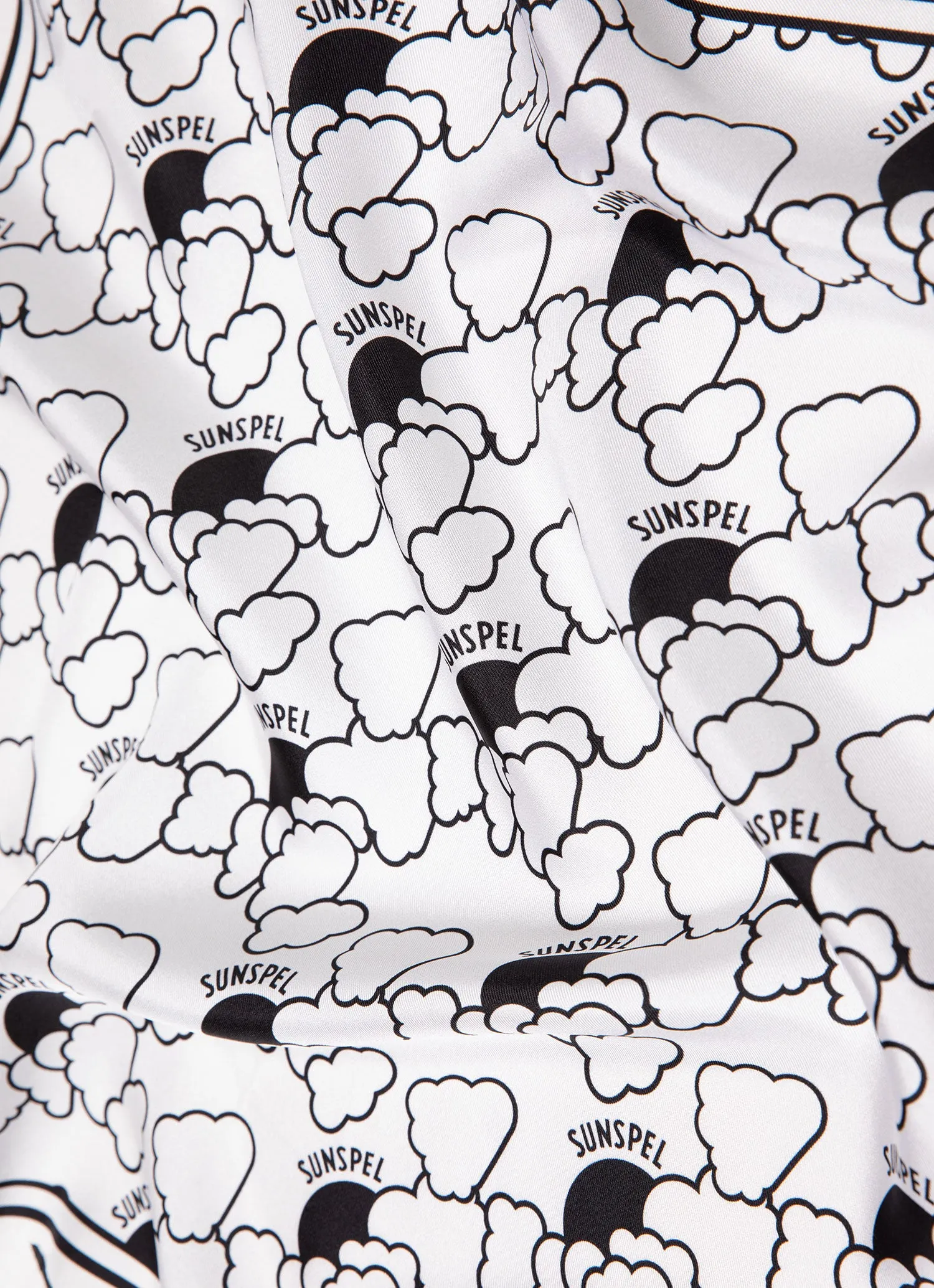 Women's Silk Scarf in Ecru Mini Archive Print sold by Sunspel product image thumbnail 3