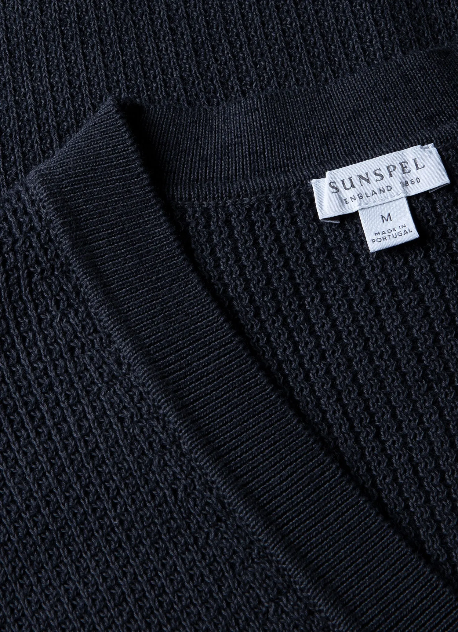 Men's Textured Knit Cardigan in Navy sold by Sunspel product image thumbnail 4