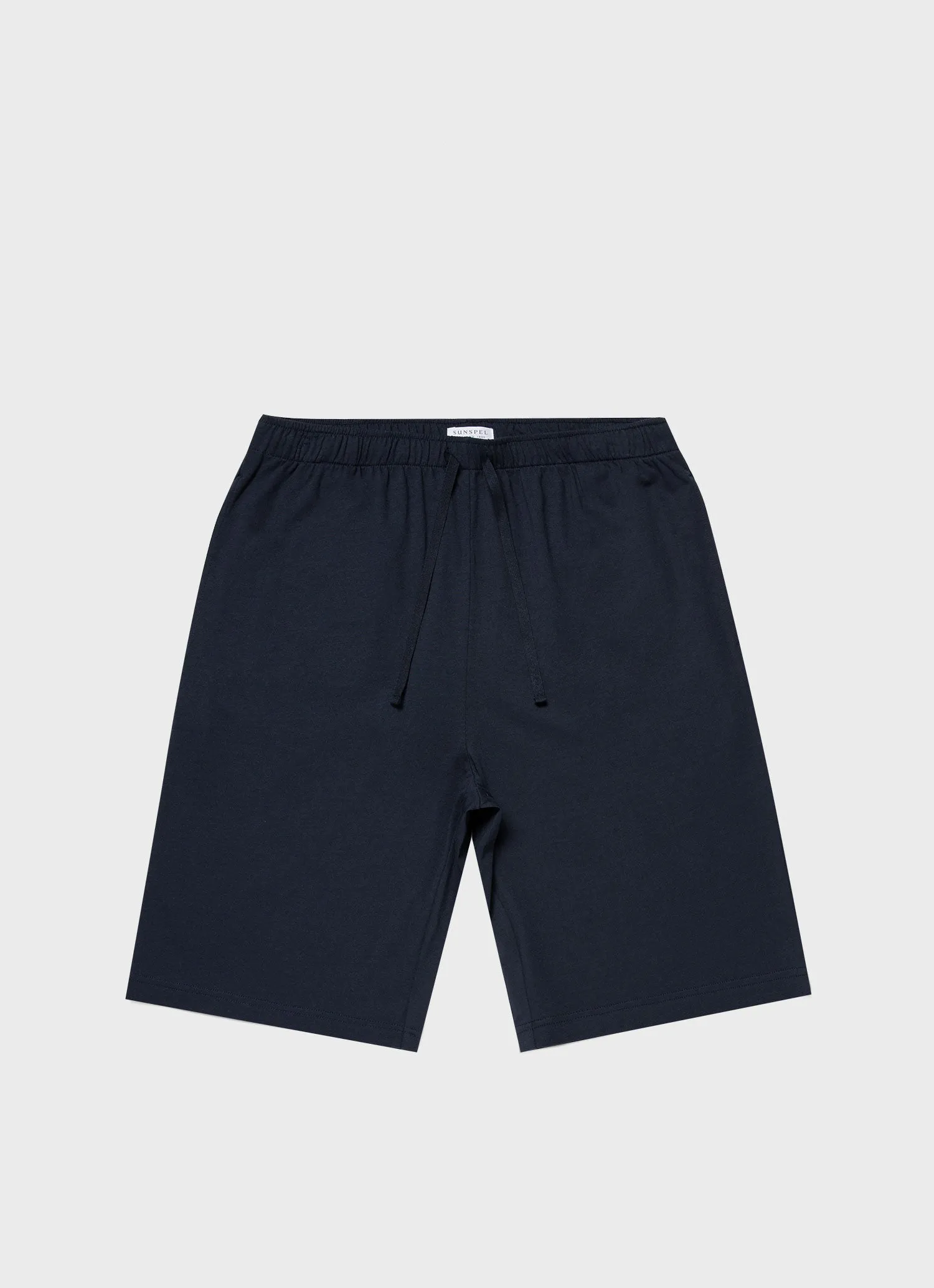 Men's Cotton Modal Lounge Shorts in Navy sold by Sunspel