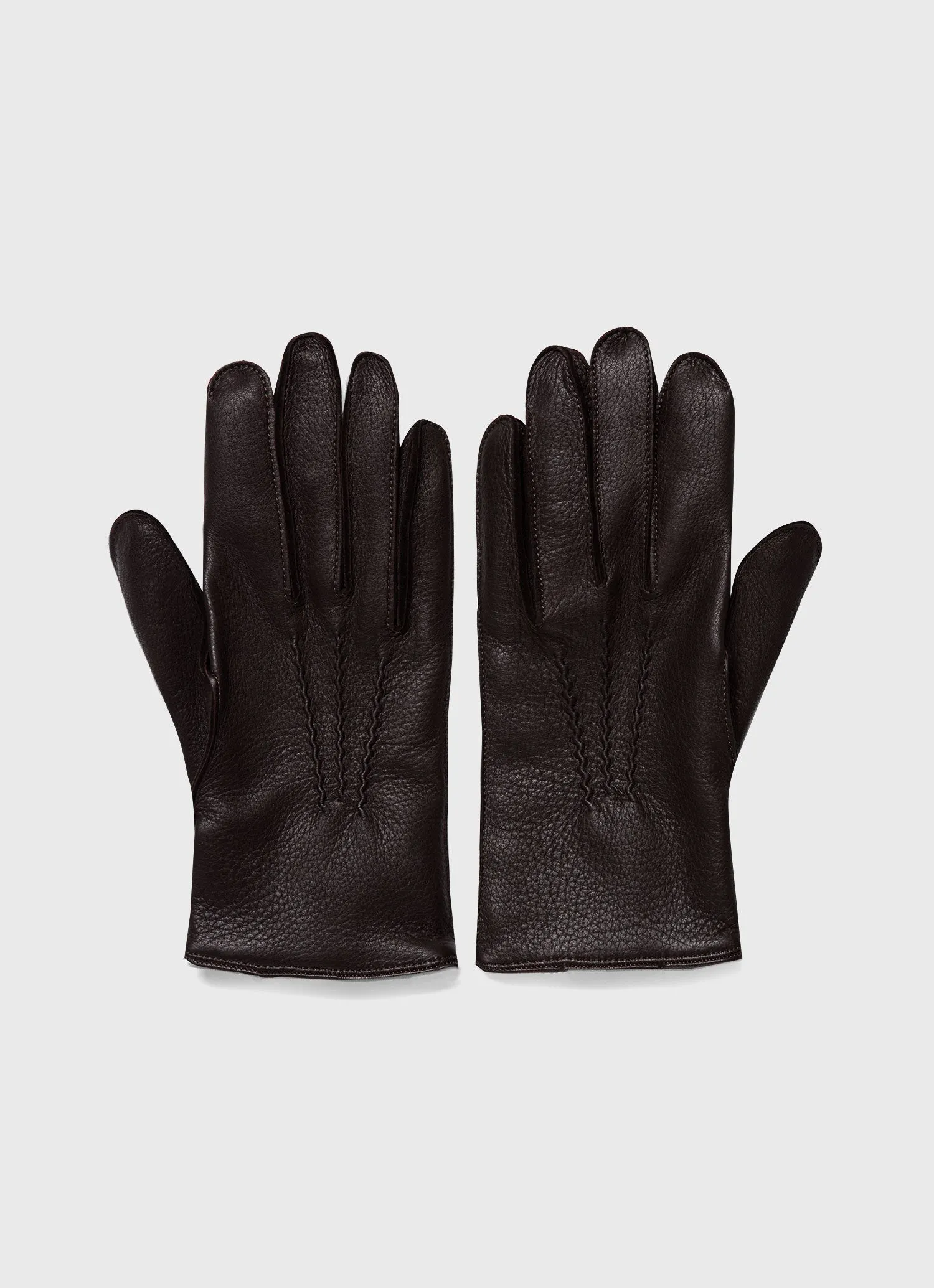Men's Deerskin Glove in Brown sold by Sunspel